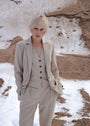 BEIGE SINGLE BREASTED BLAZER