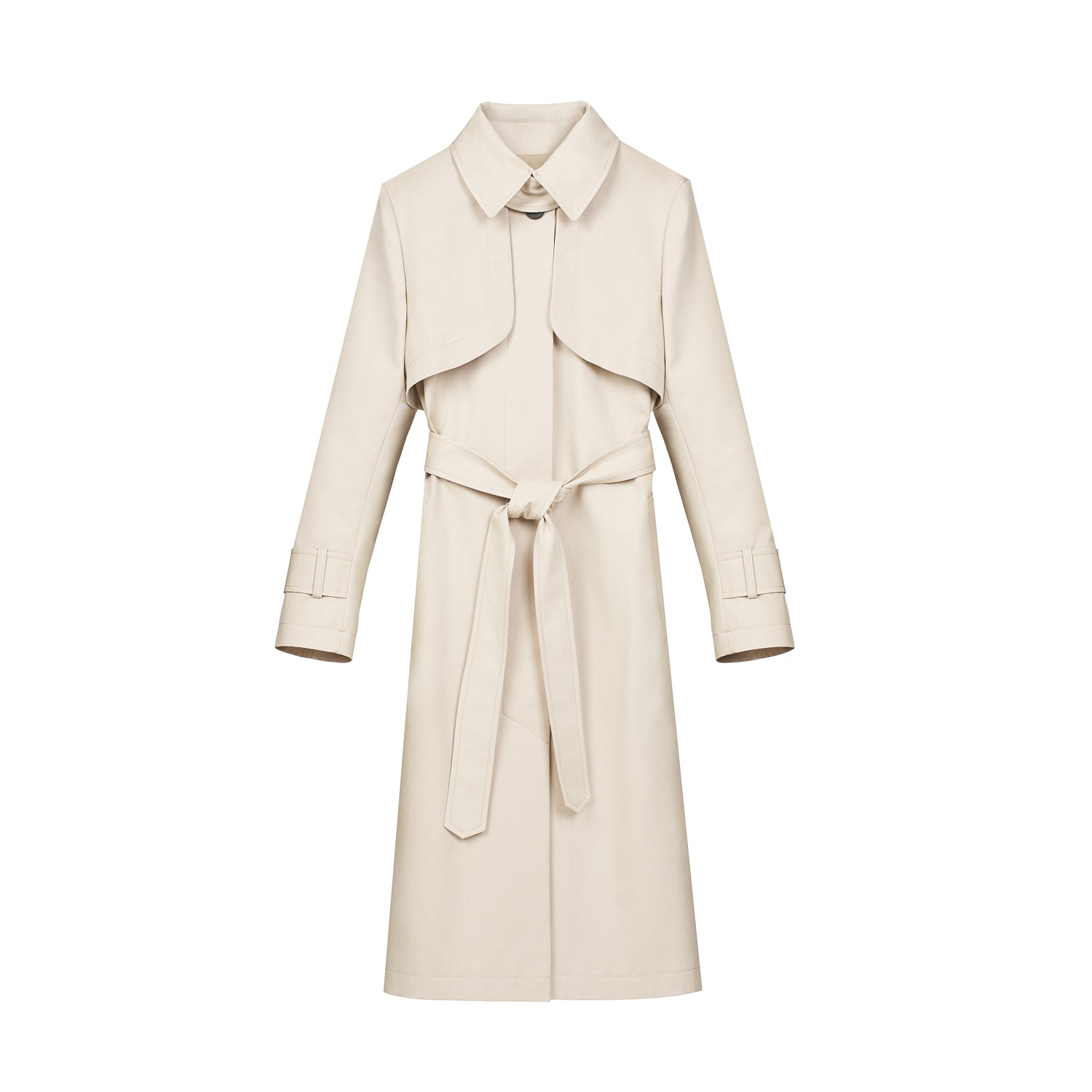FITTED BEIGE TRENCH COAT
