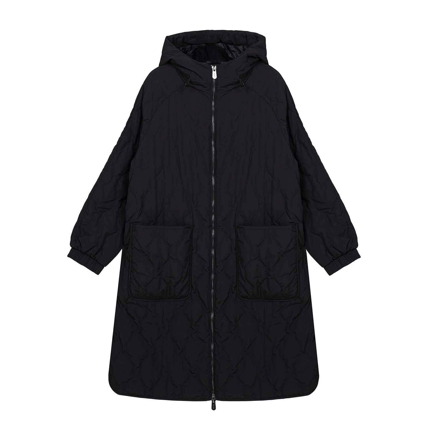 BLACK LONG DOWN JACKET