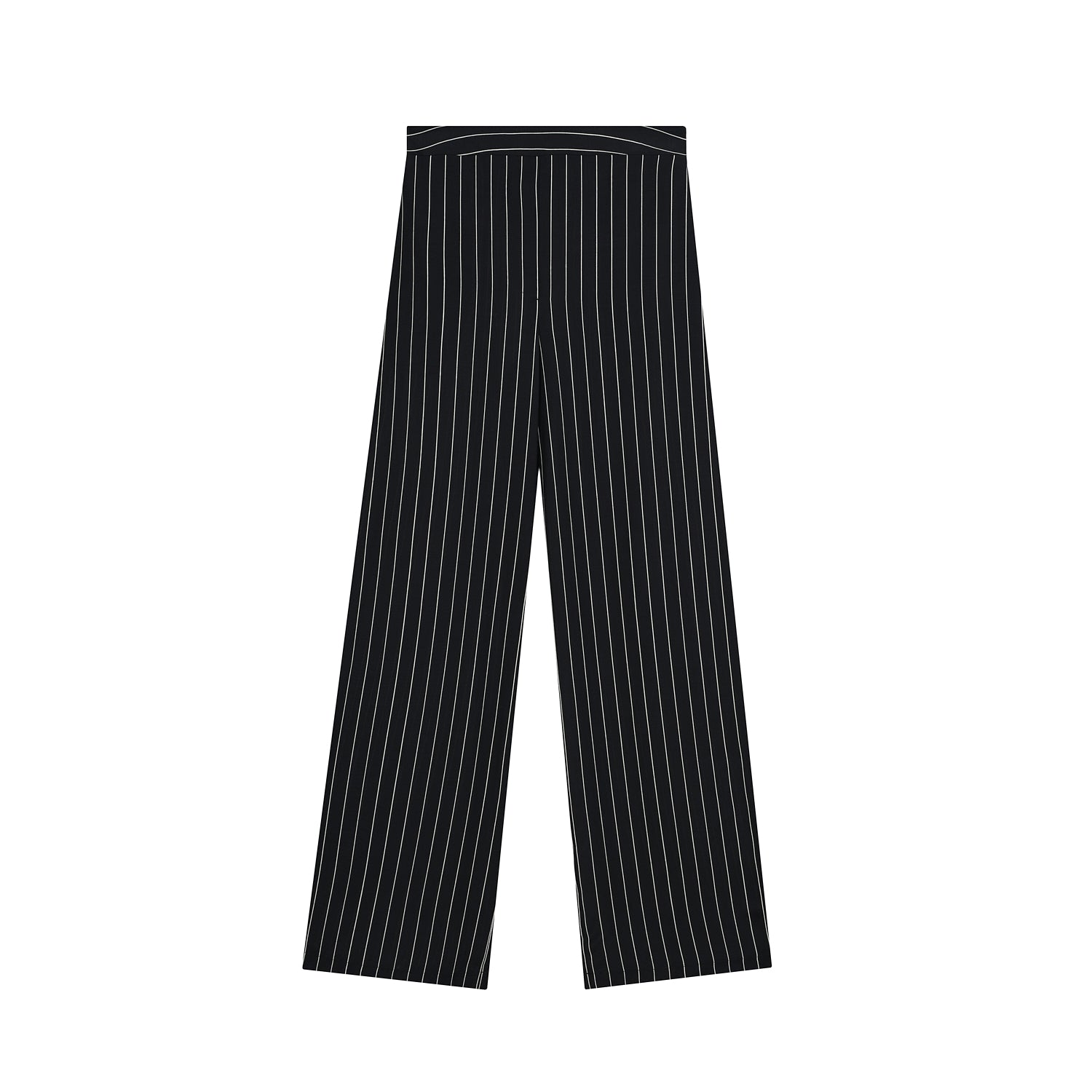 STRIPED WIDE-LEG TROUSERS