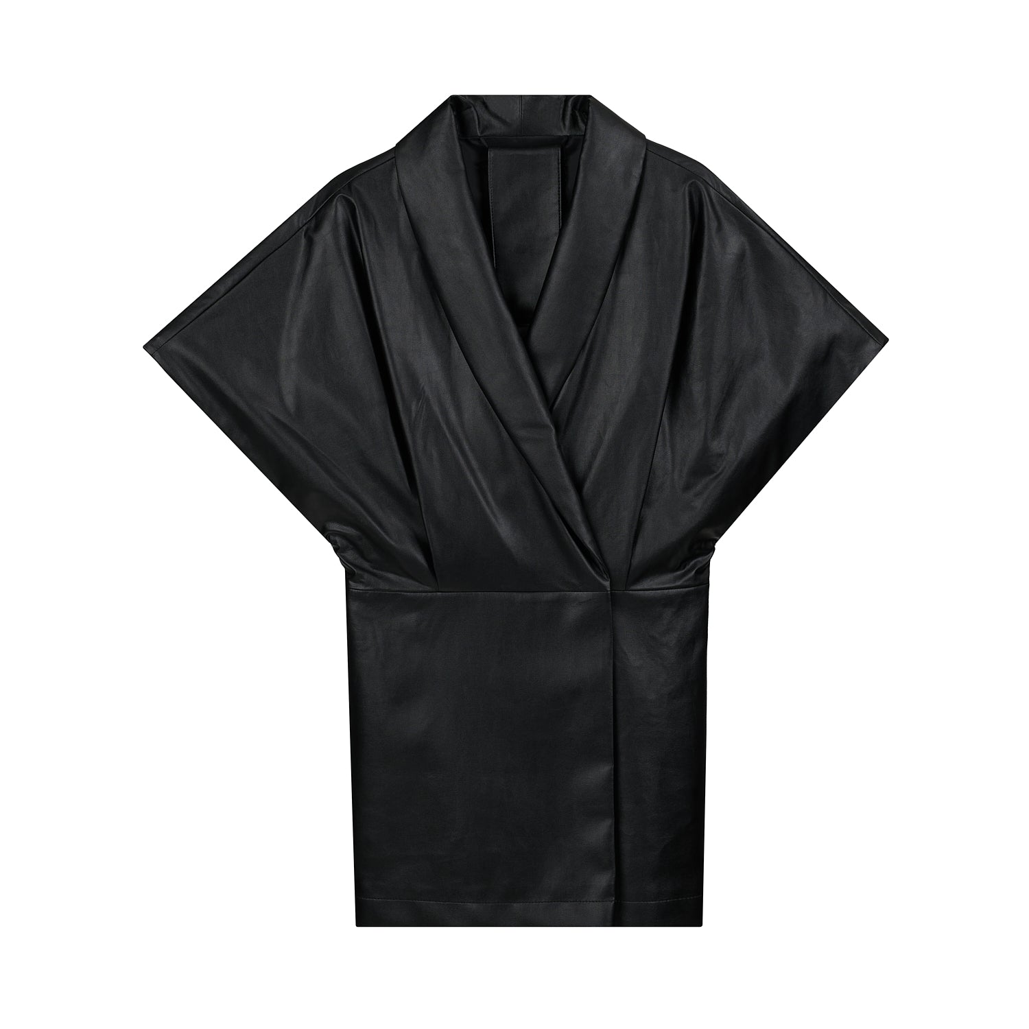 BLACK ECO LEATHER VEST