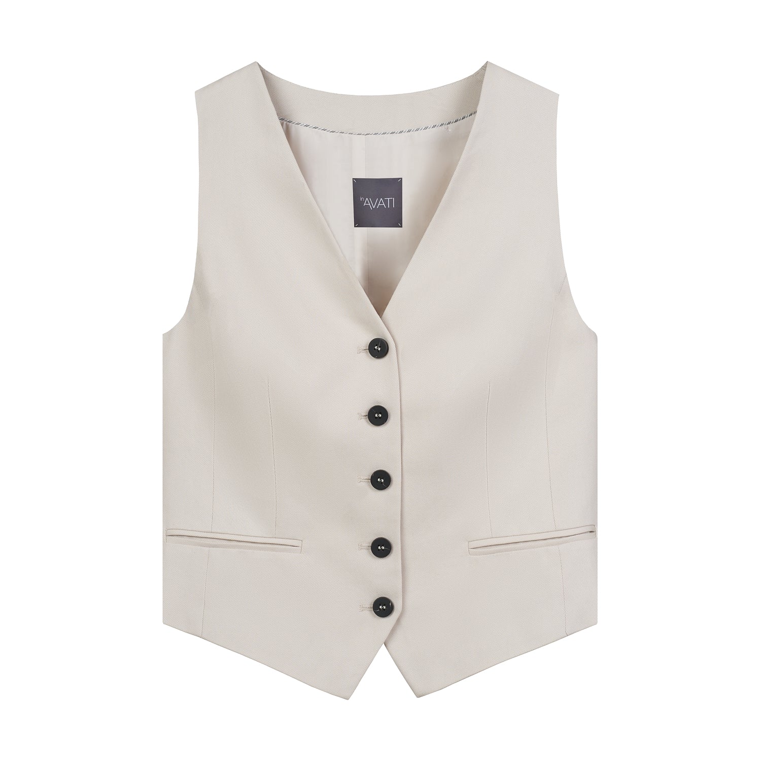 SLIM FIT VEST IN MILK