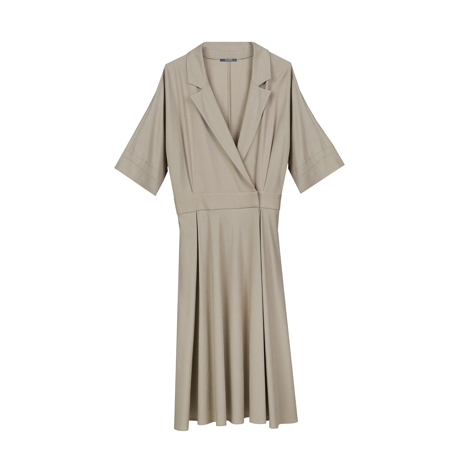 A-LINE LIGHT TAUPE DRESS