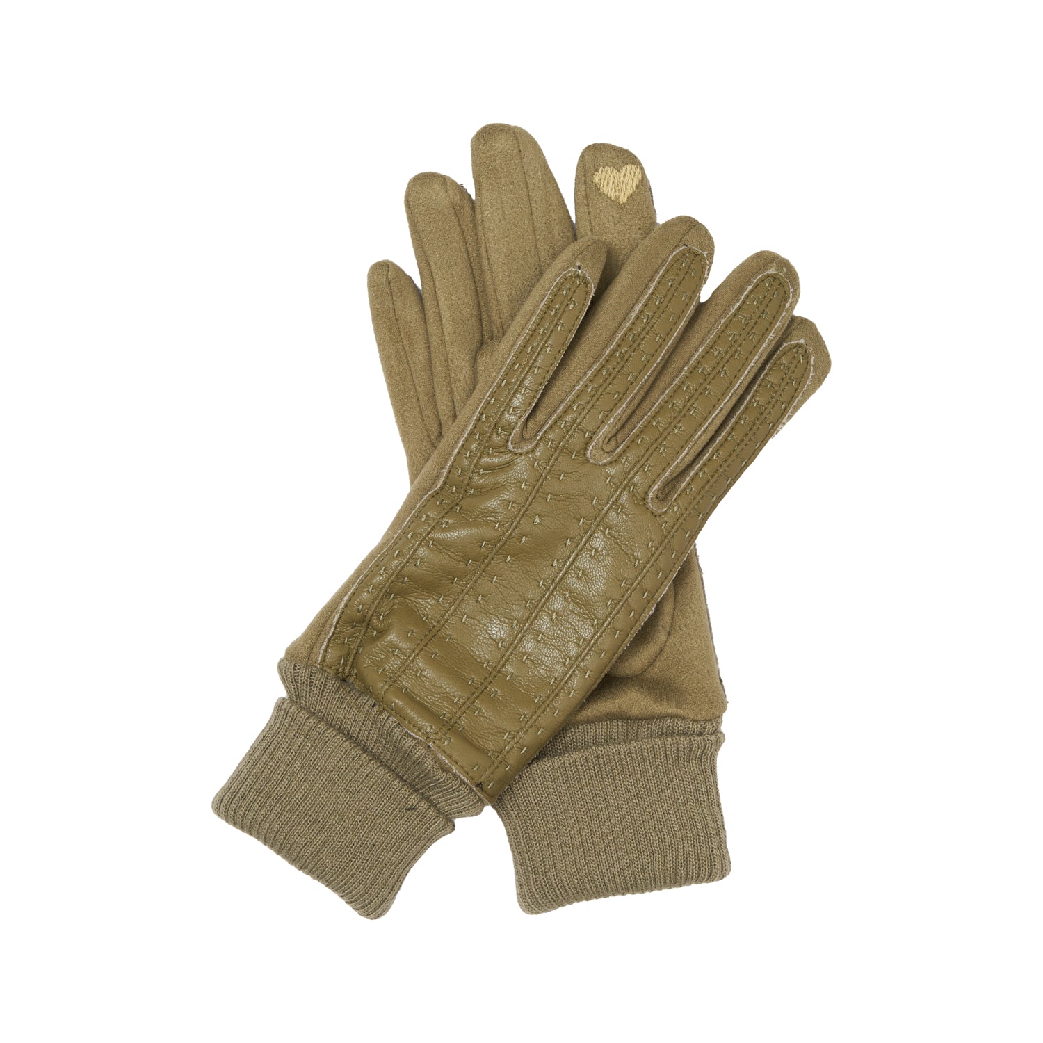 ECO LEATHER LIGHT KHAKI GLOVES