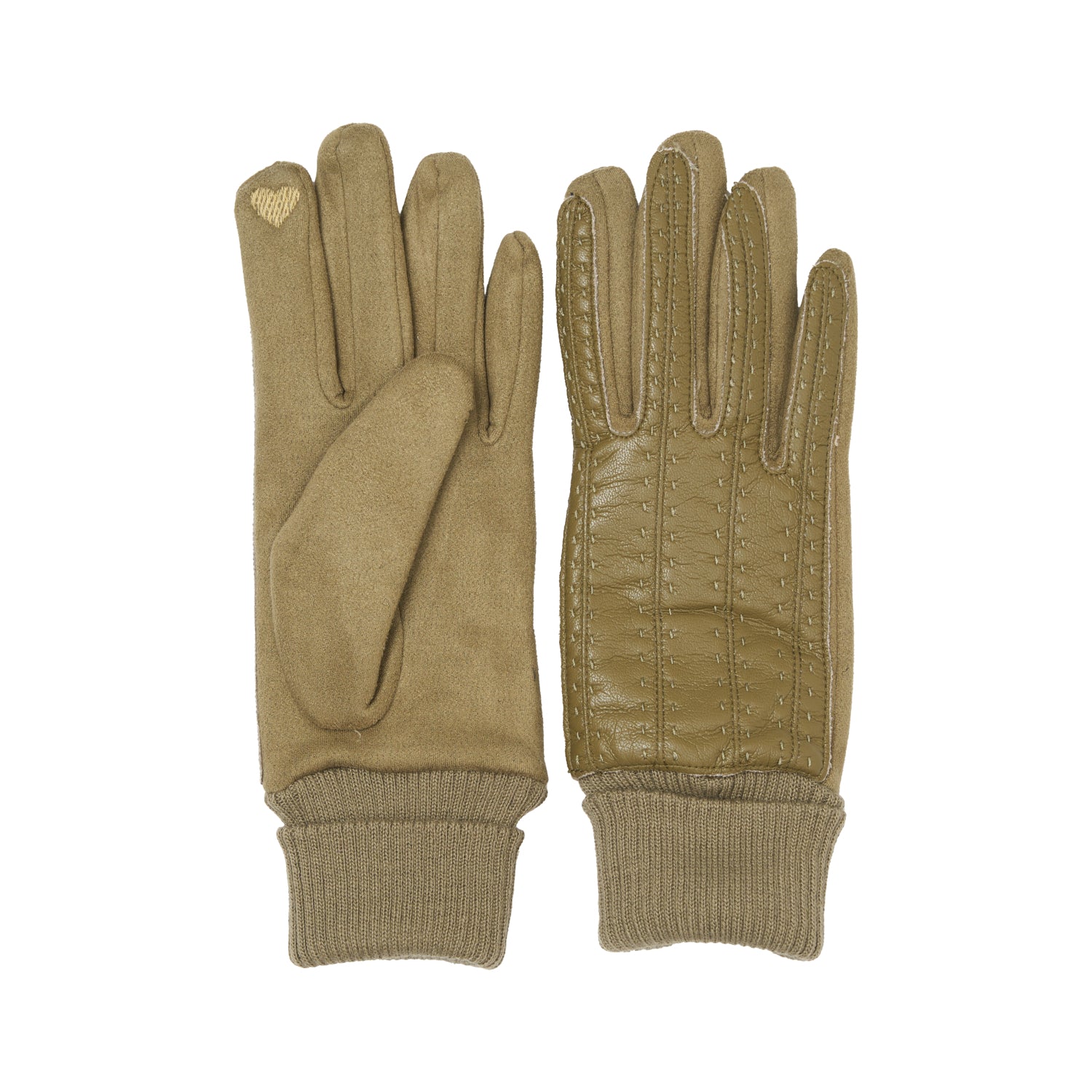 ECO LEATHER LIGHT KHAKI GLOVES