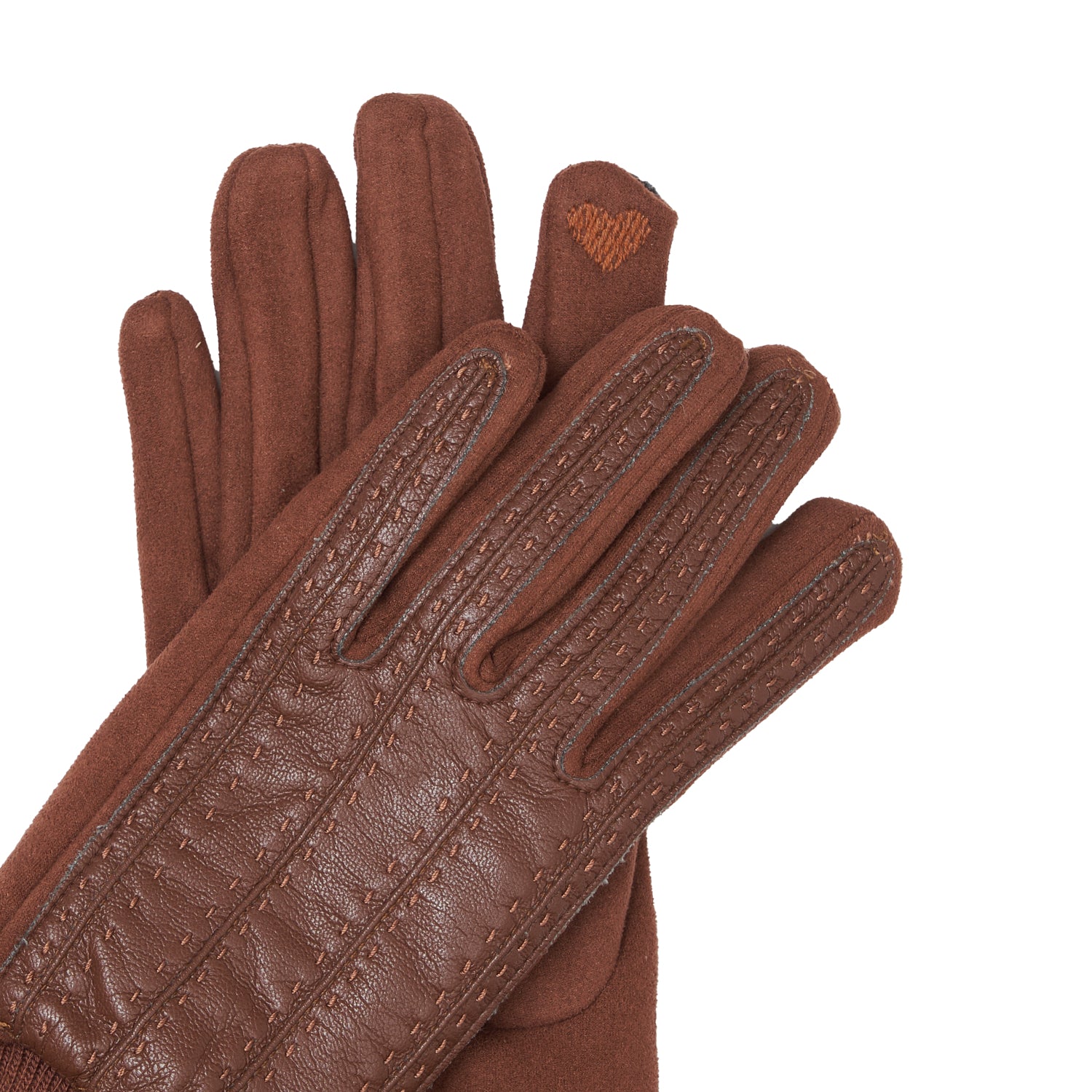 ECO LEATHER CHESTNUT GLOVES