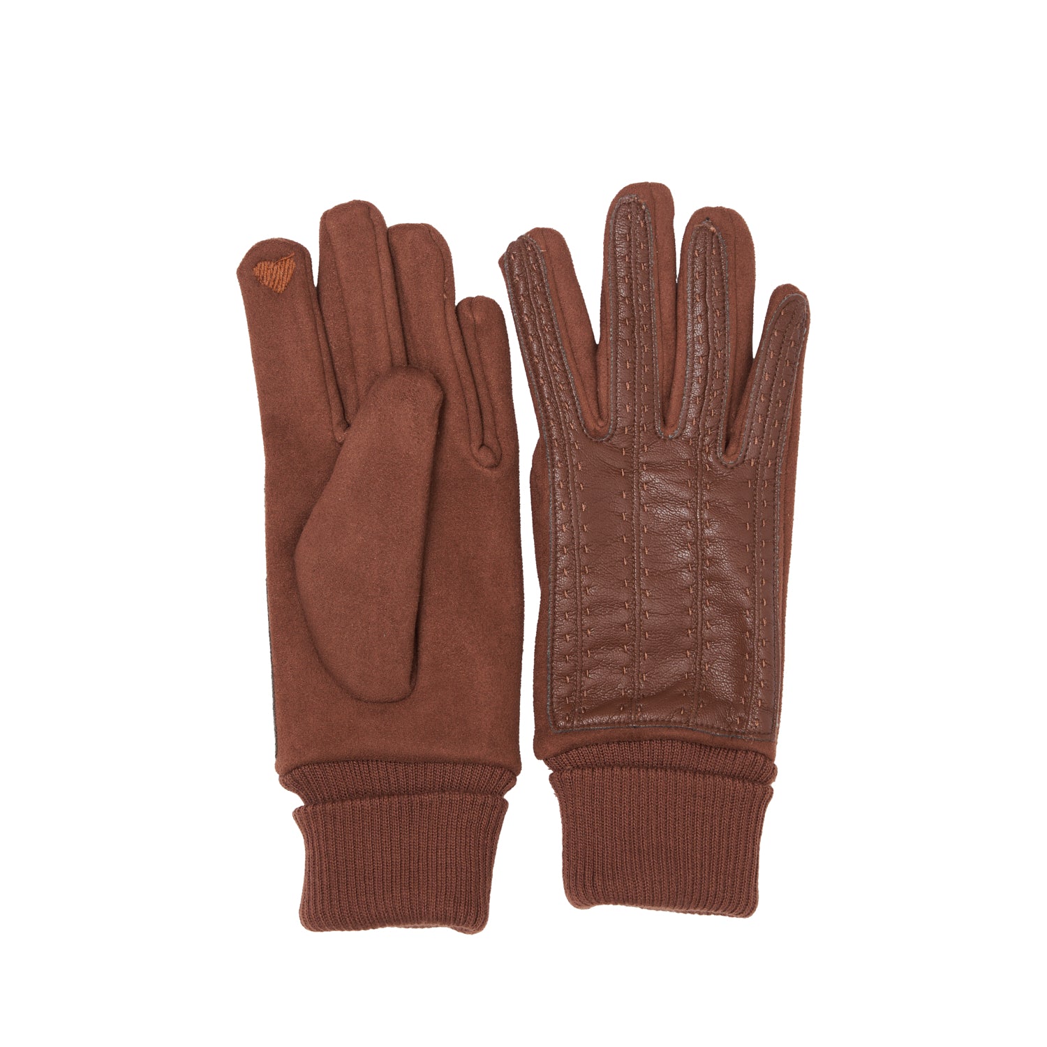 ECO LEATHER CHESTNUT GLOVES