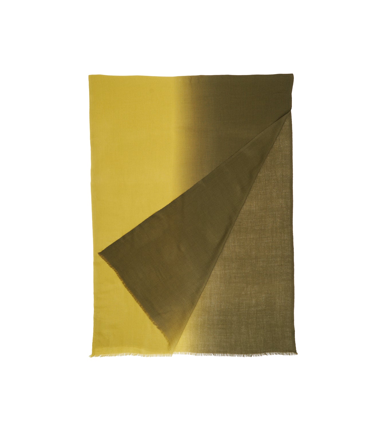 OMBRE OLIVE SCARF WITH SILK