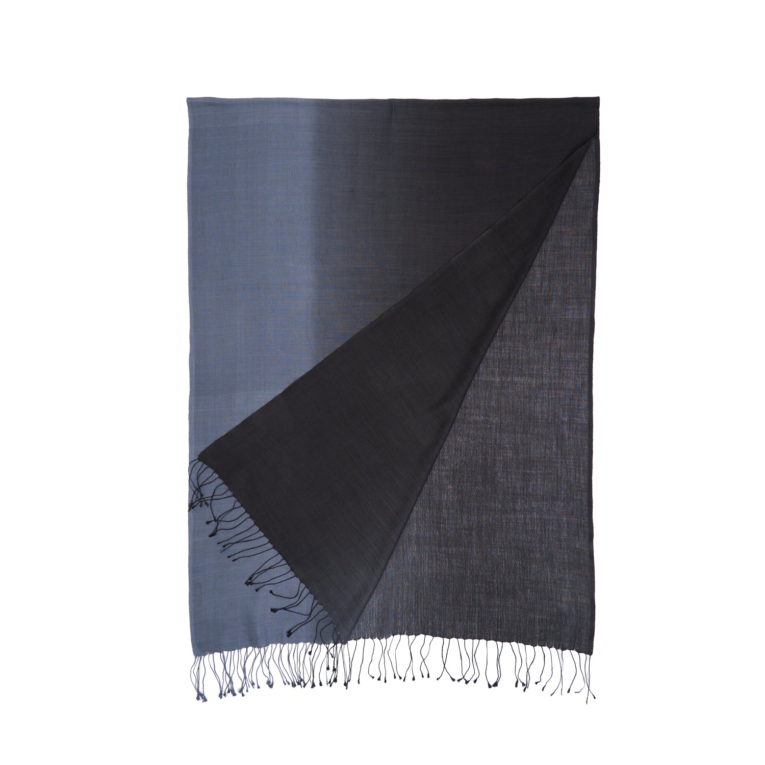 OMBRE GREY SCARF WITH SILK