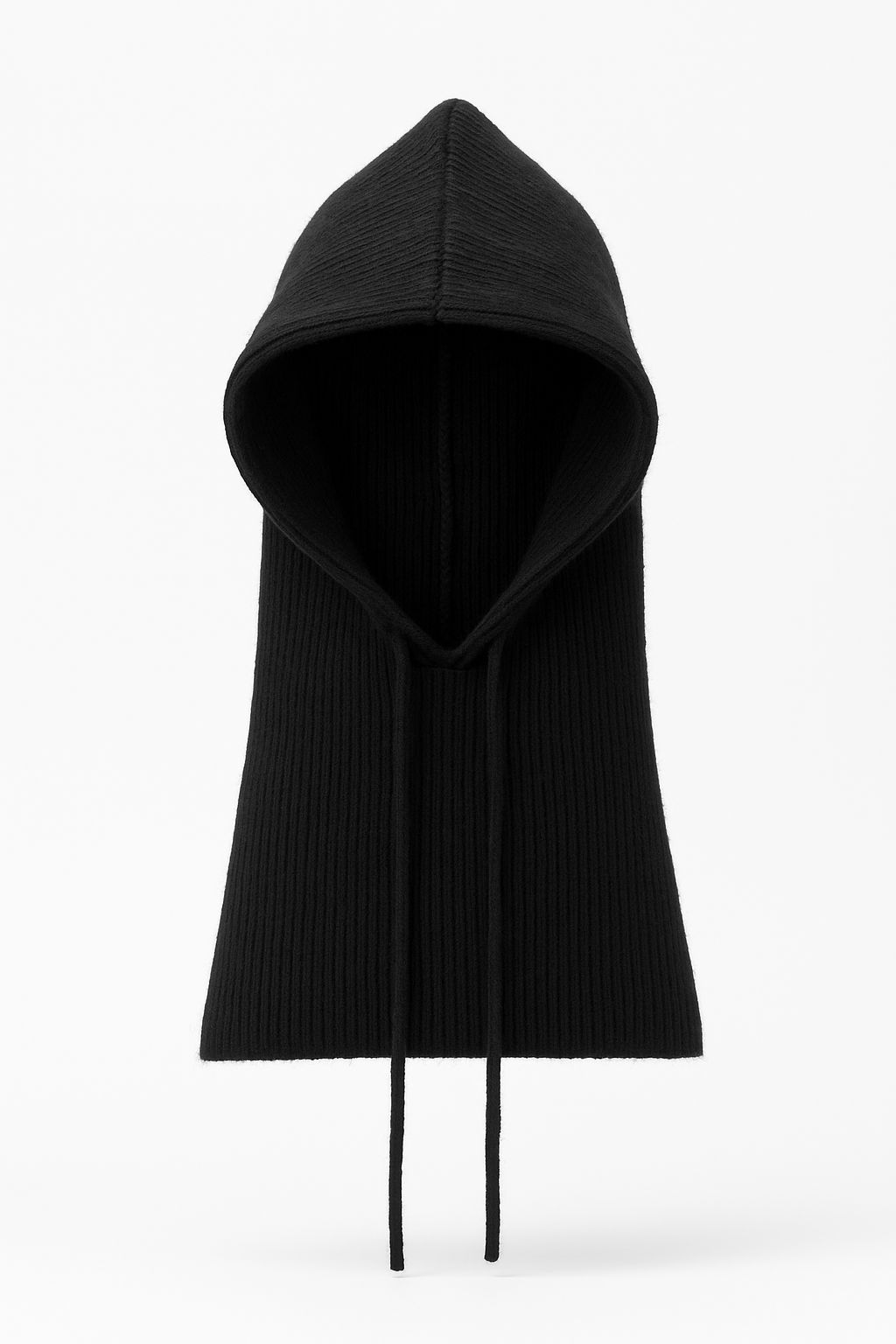 BLACK WOOL-BLEND BALACLAVA