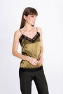 OLIVE TOP WITH LACES