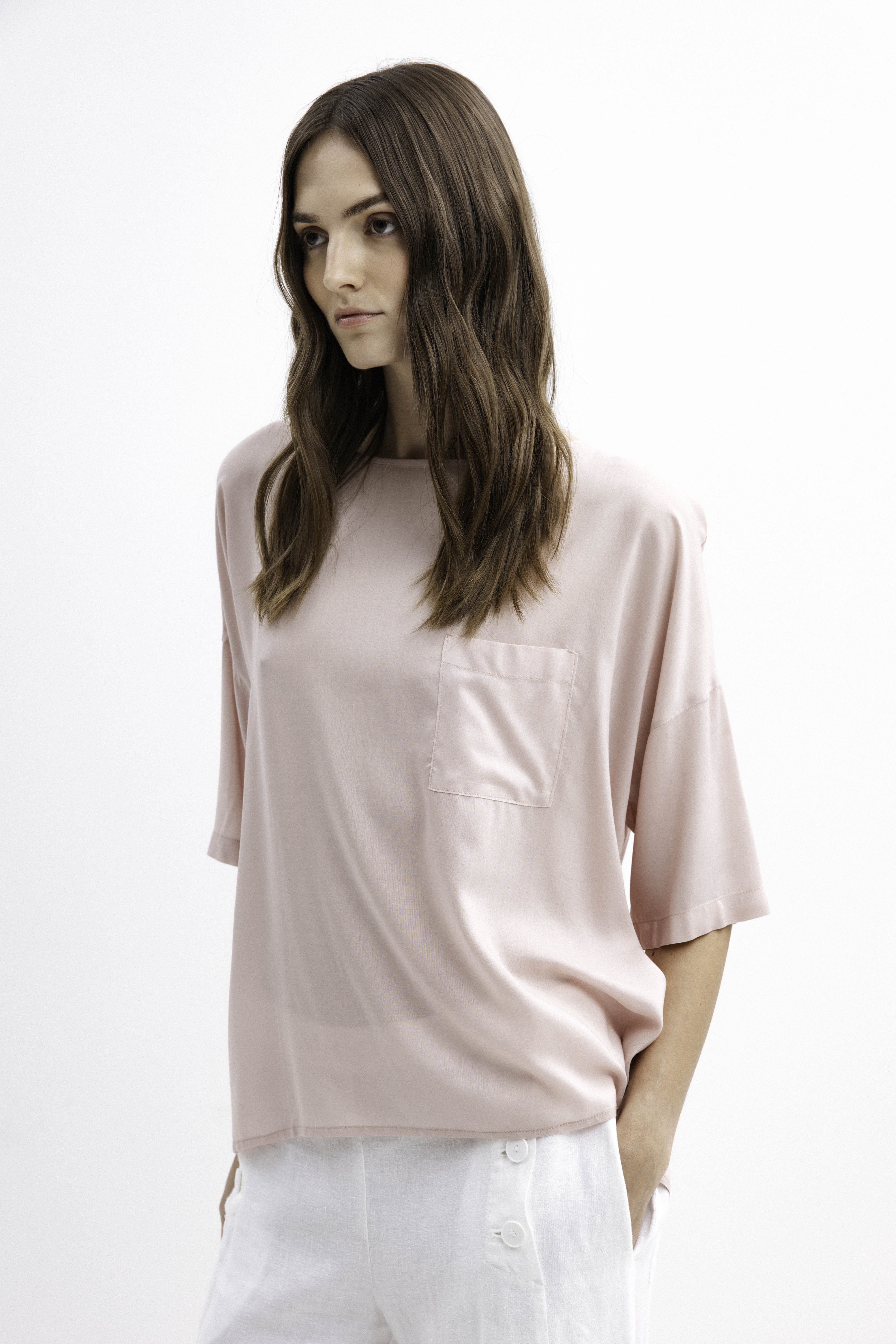 OVERSIZED BLUSH PINK BLOUSE