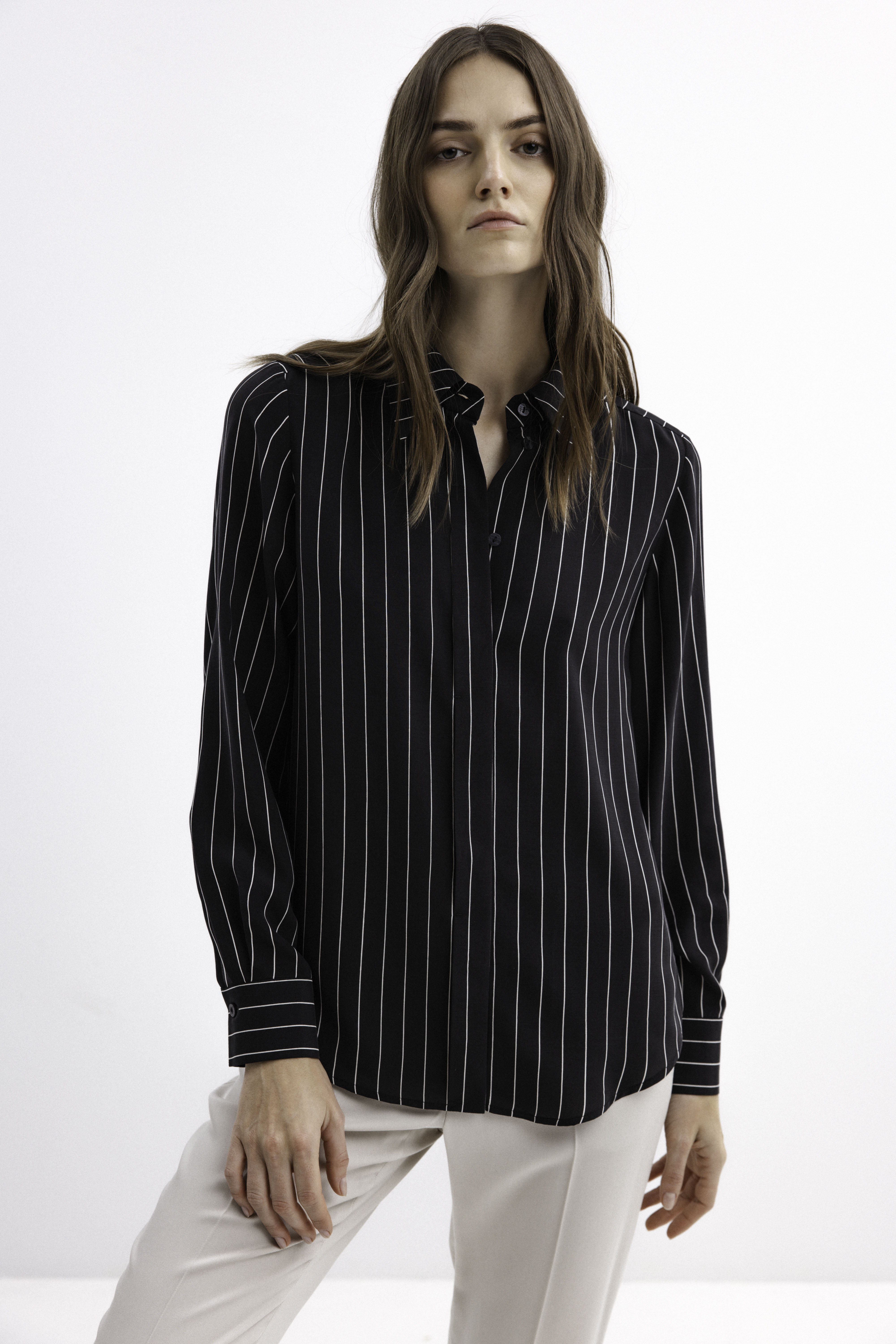 black dress shirt with white stripes STRIPED – InAvati puff sleeve mini dress Black Junior Bridesmaid Dresses Size:20