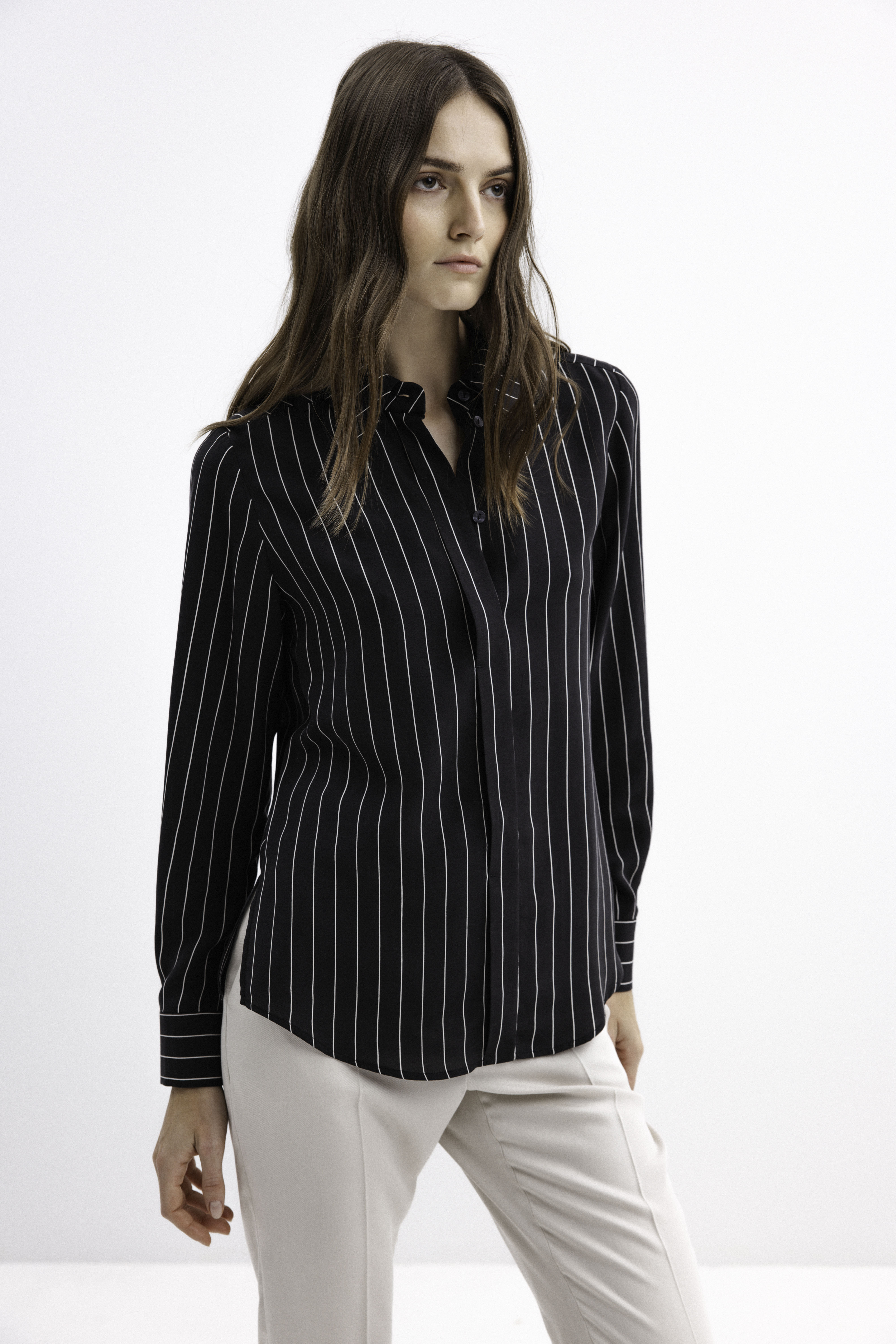 BLACK STRIPED SHIRT
