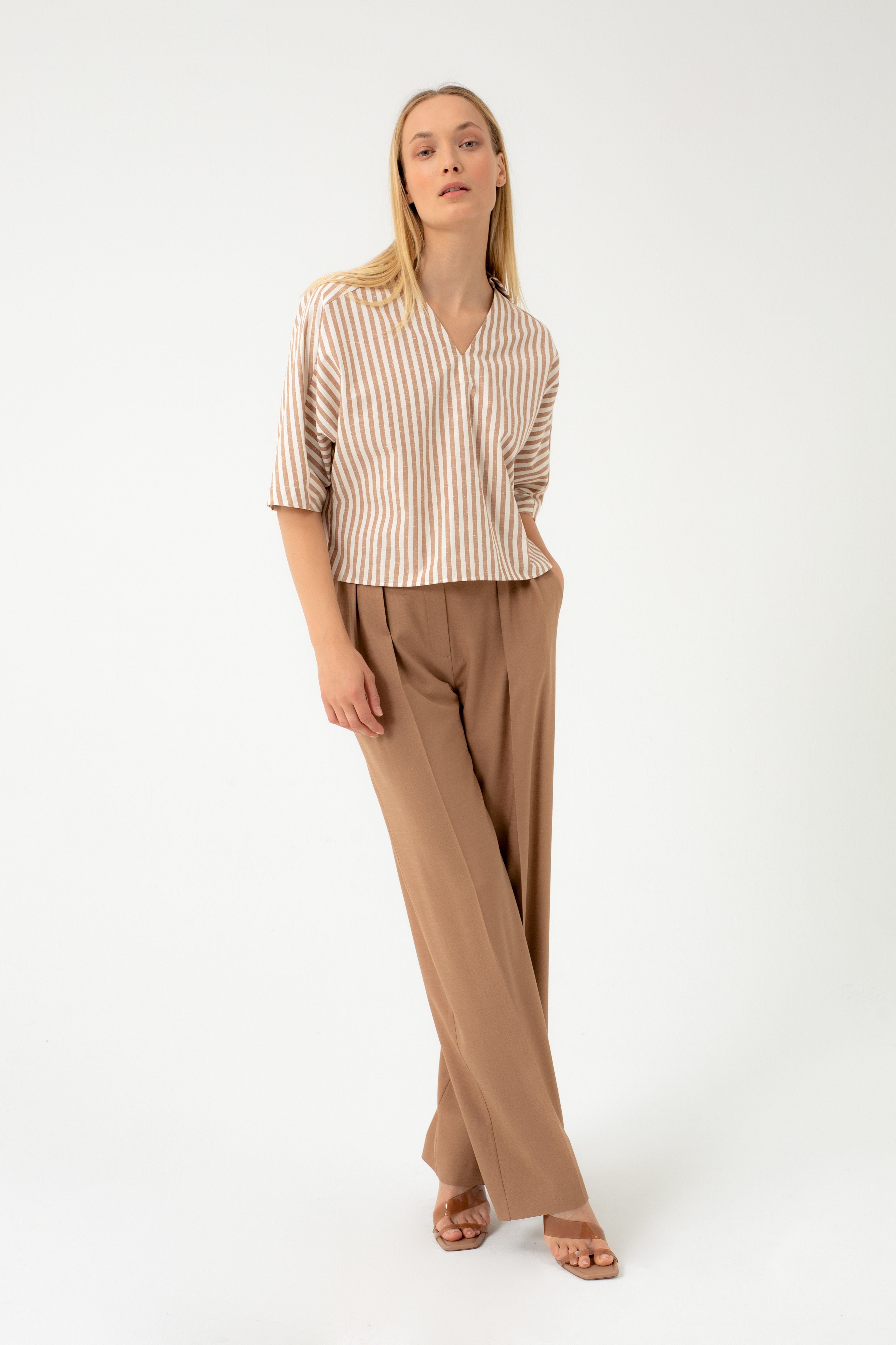 COTTON STRIPED BLOUSE