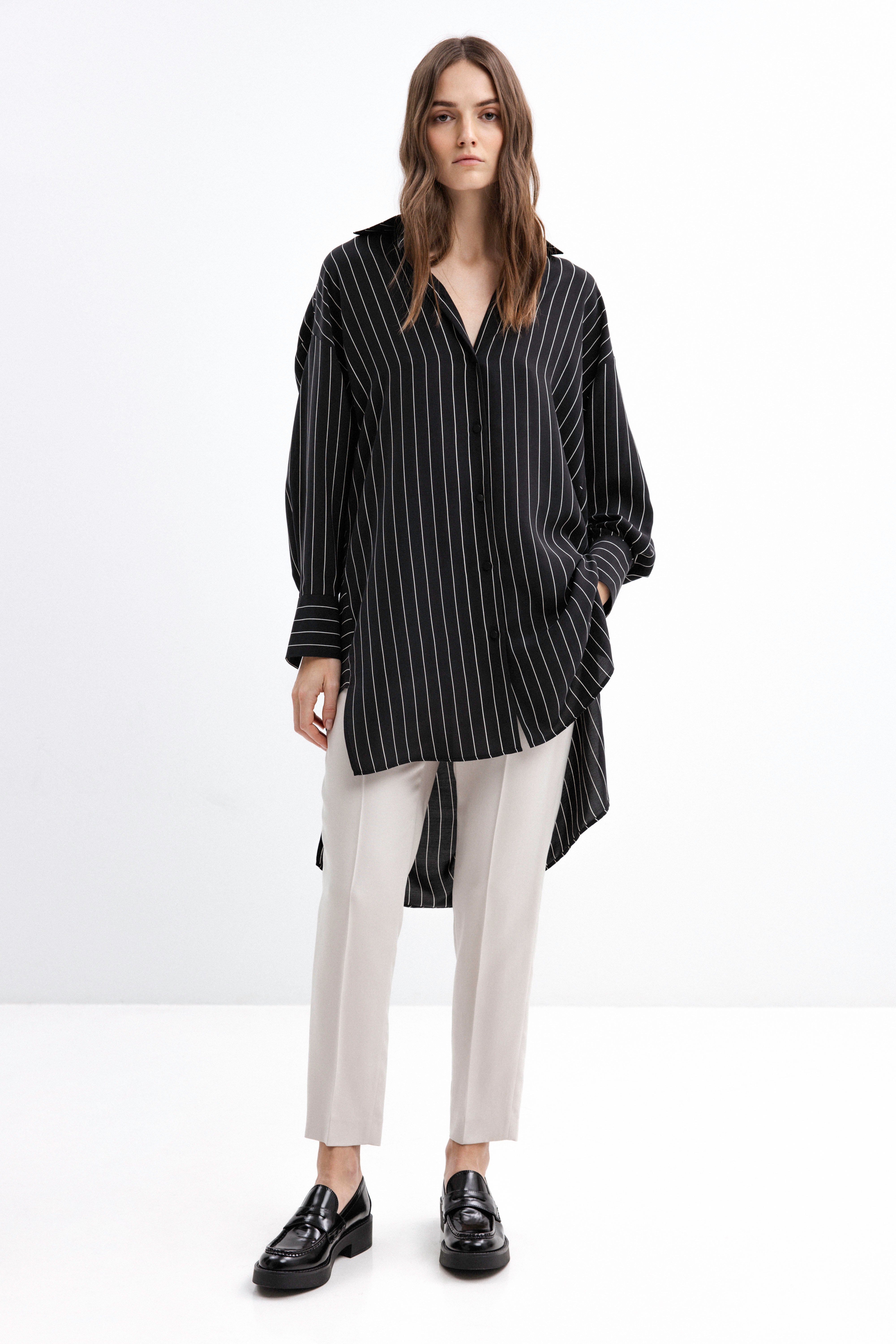 STRIPED HIGH-LOW TUNIC