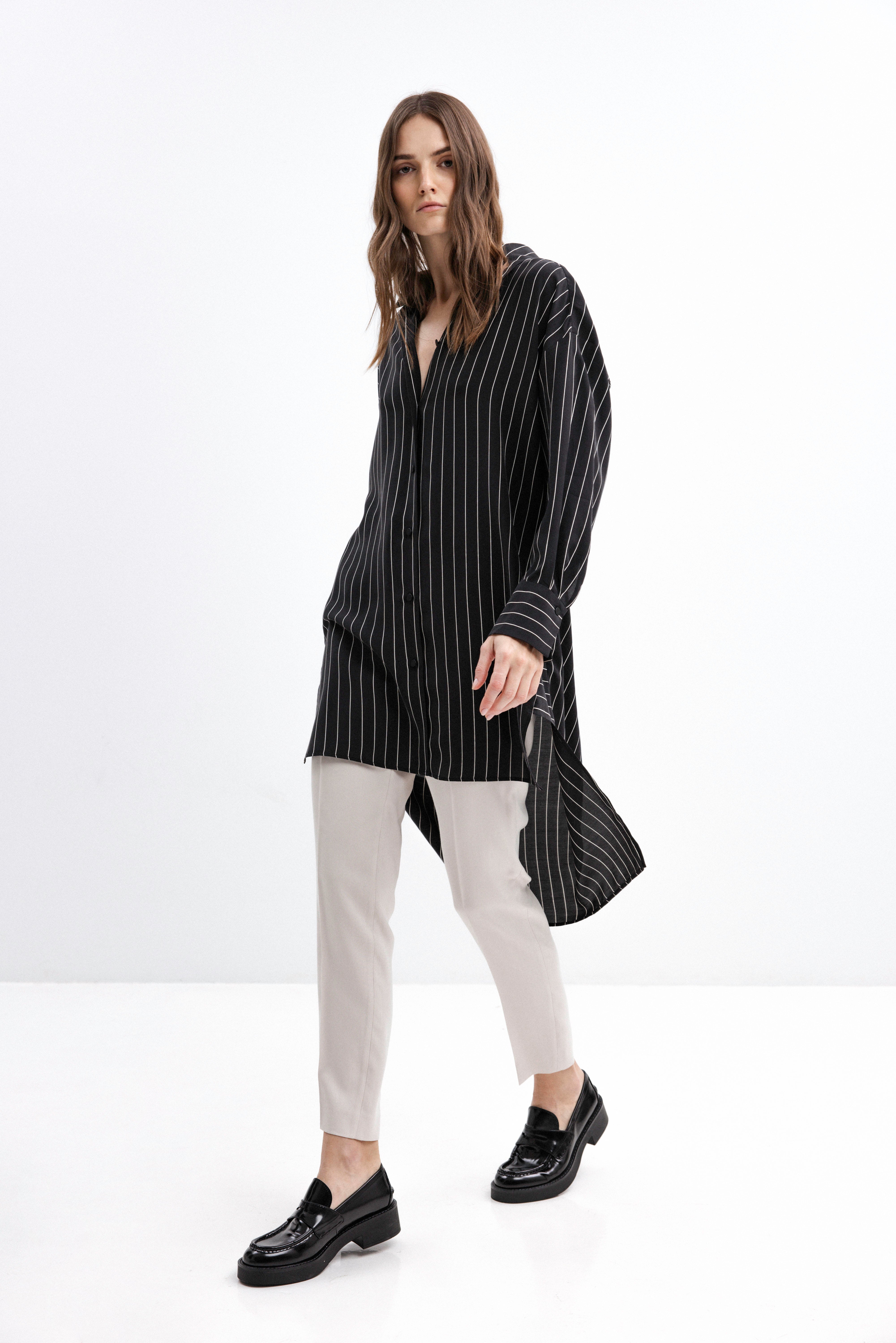 STRIPED HIGH-LOW TUNIC
