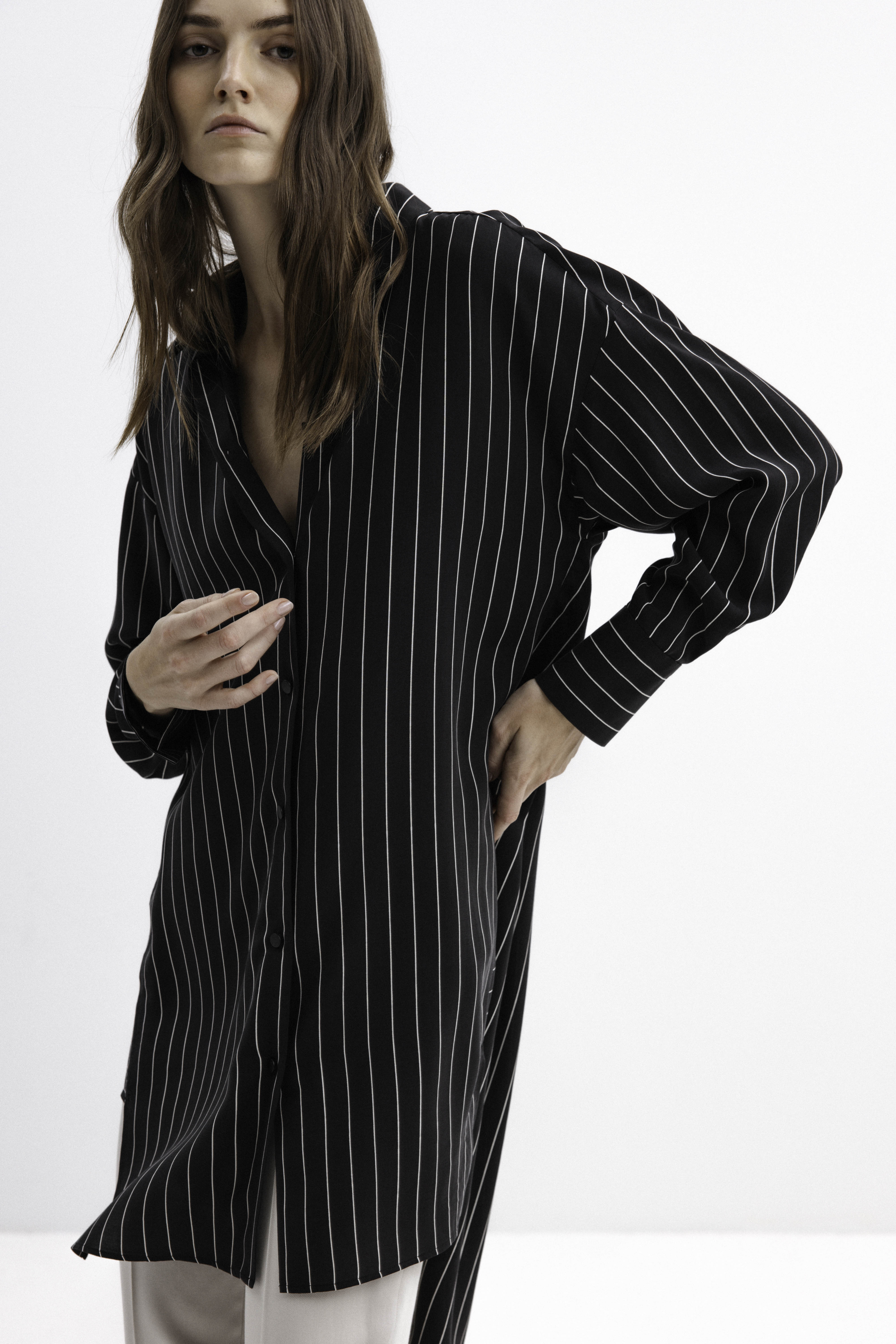 STRIPED HIGH-LOW TUNIC
