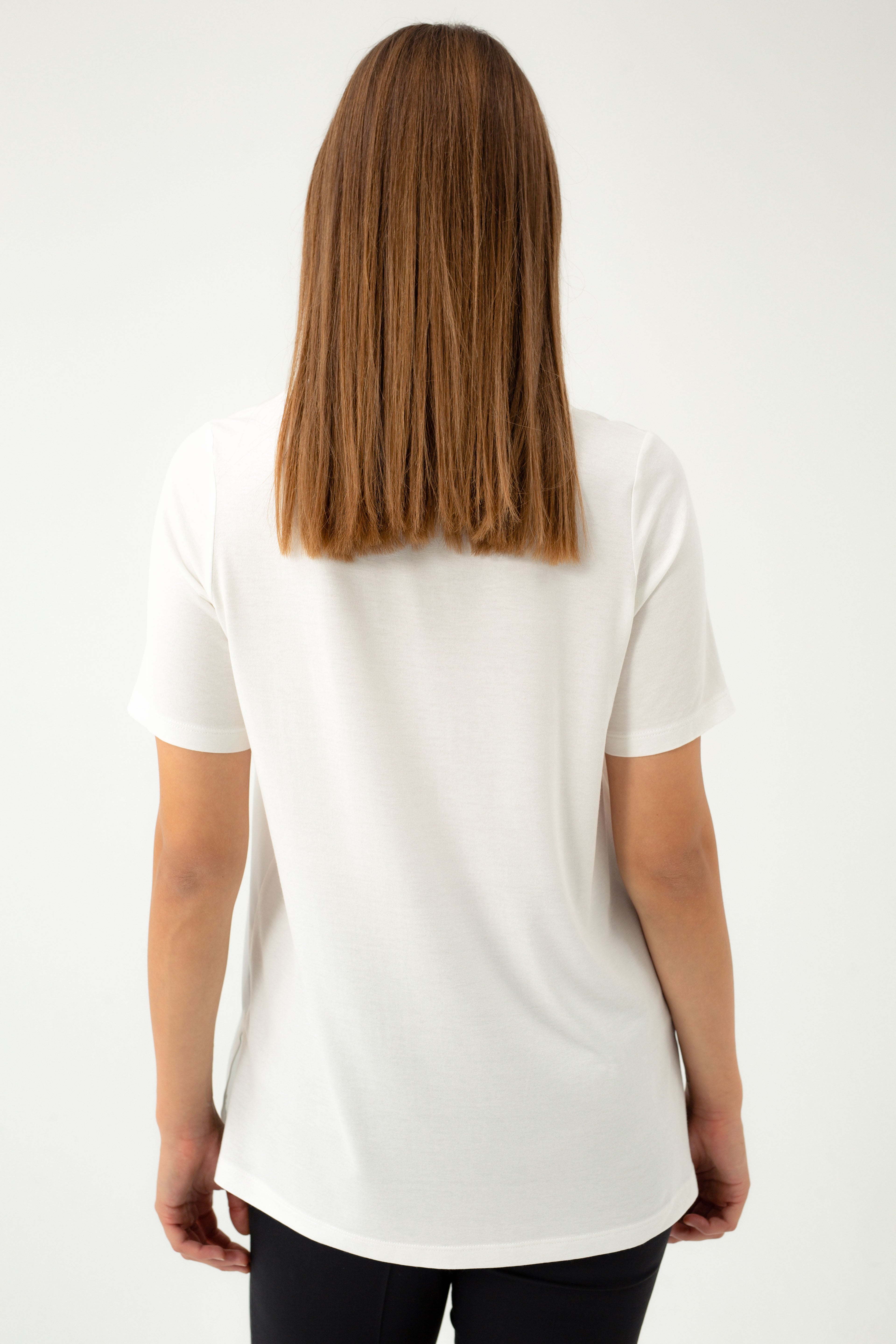 MILK BLOUSE WITH DECORATIVE FRONT