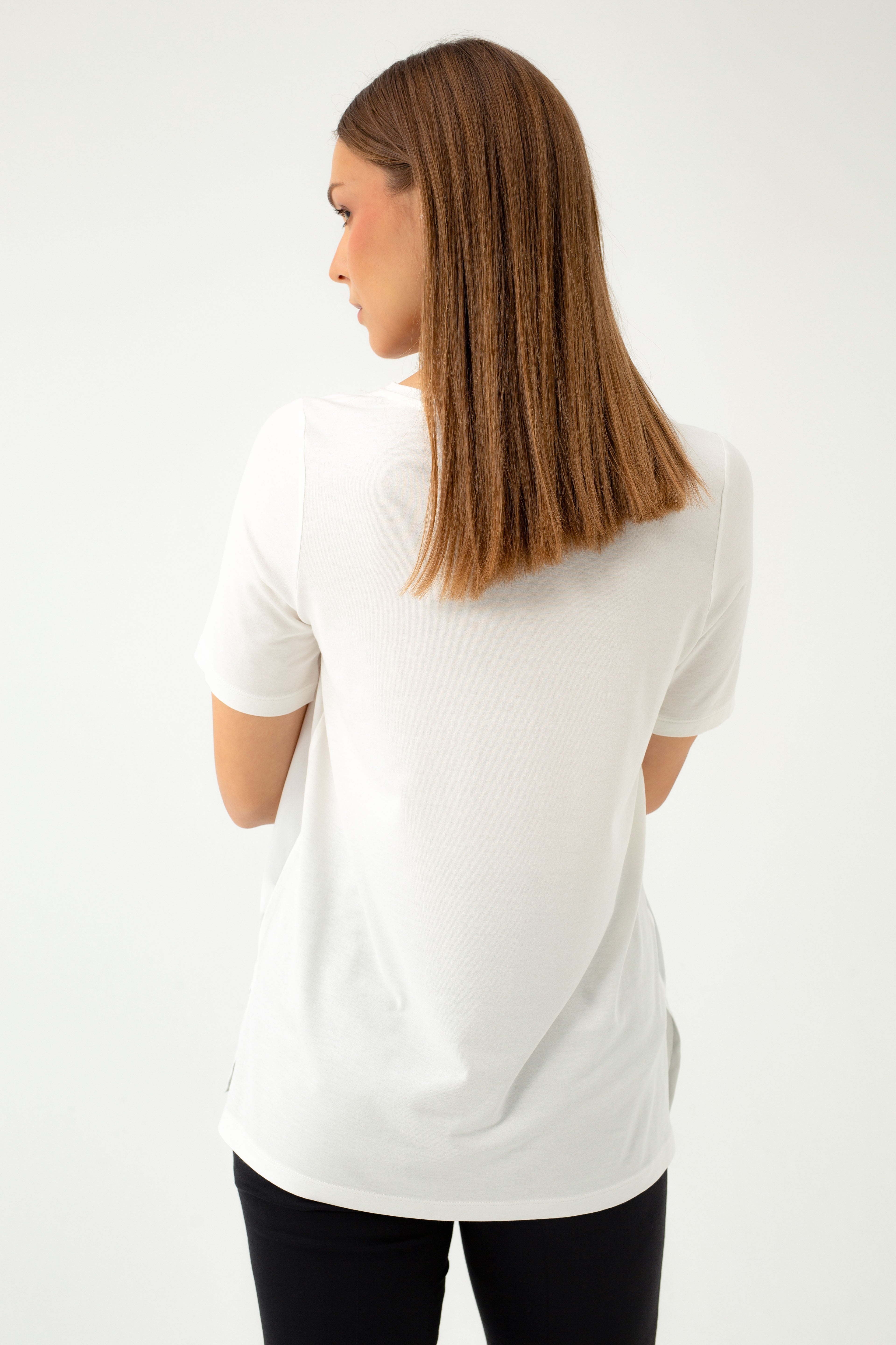 MILK BLOUSE WITH DECORATIVE FRONT