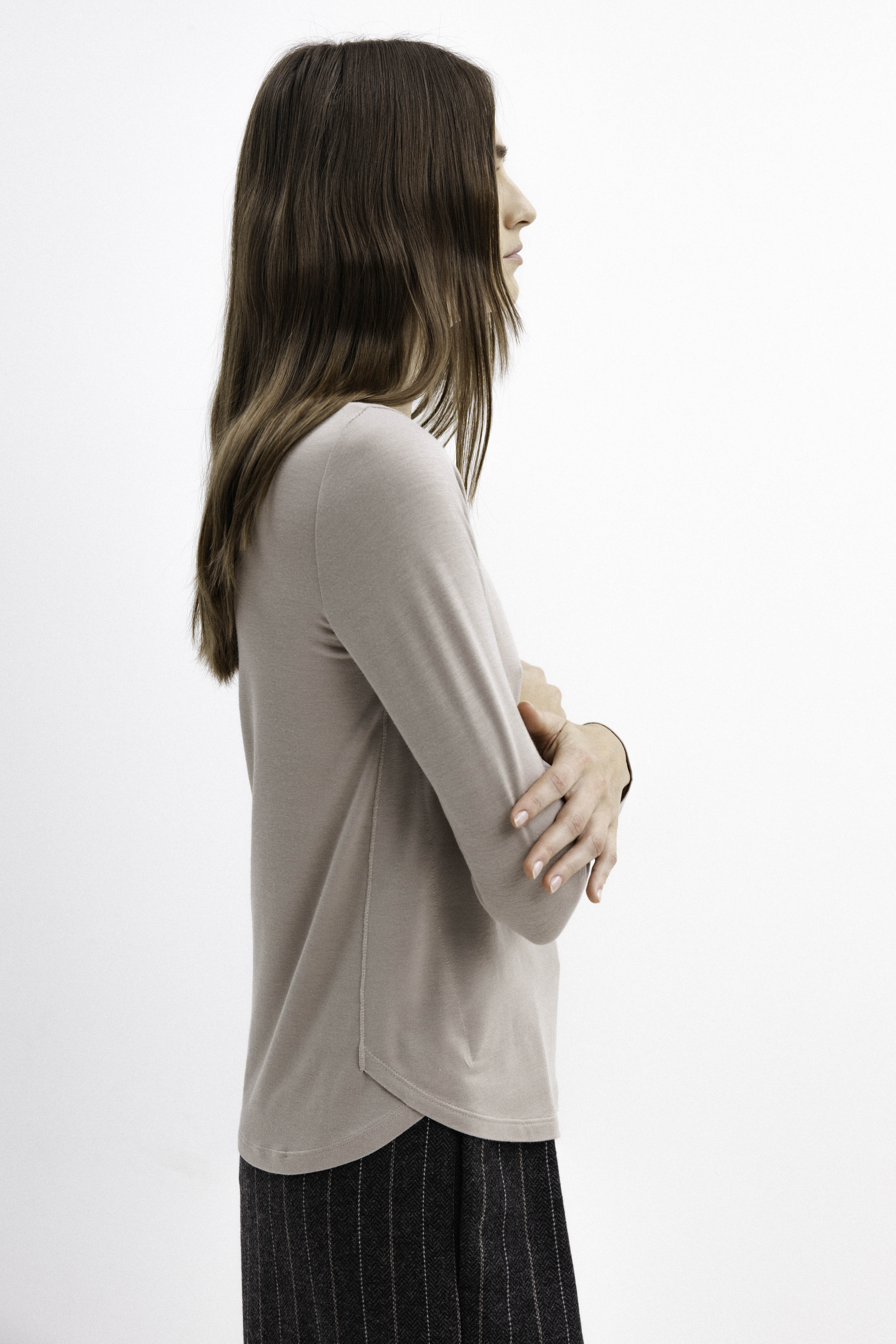 LONG SLEEVE BLOUSE IN BEIGE