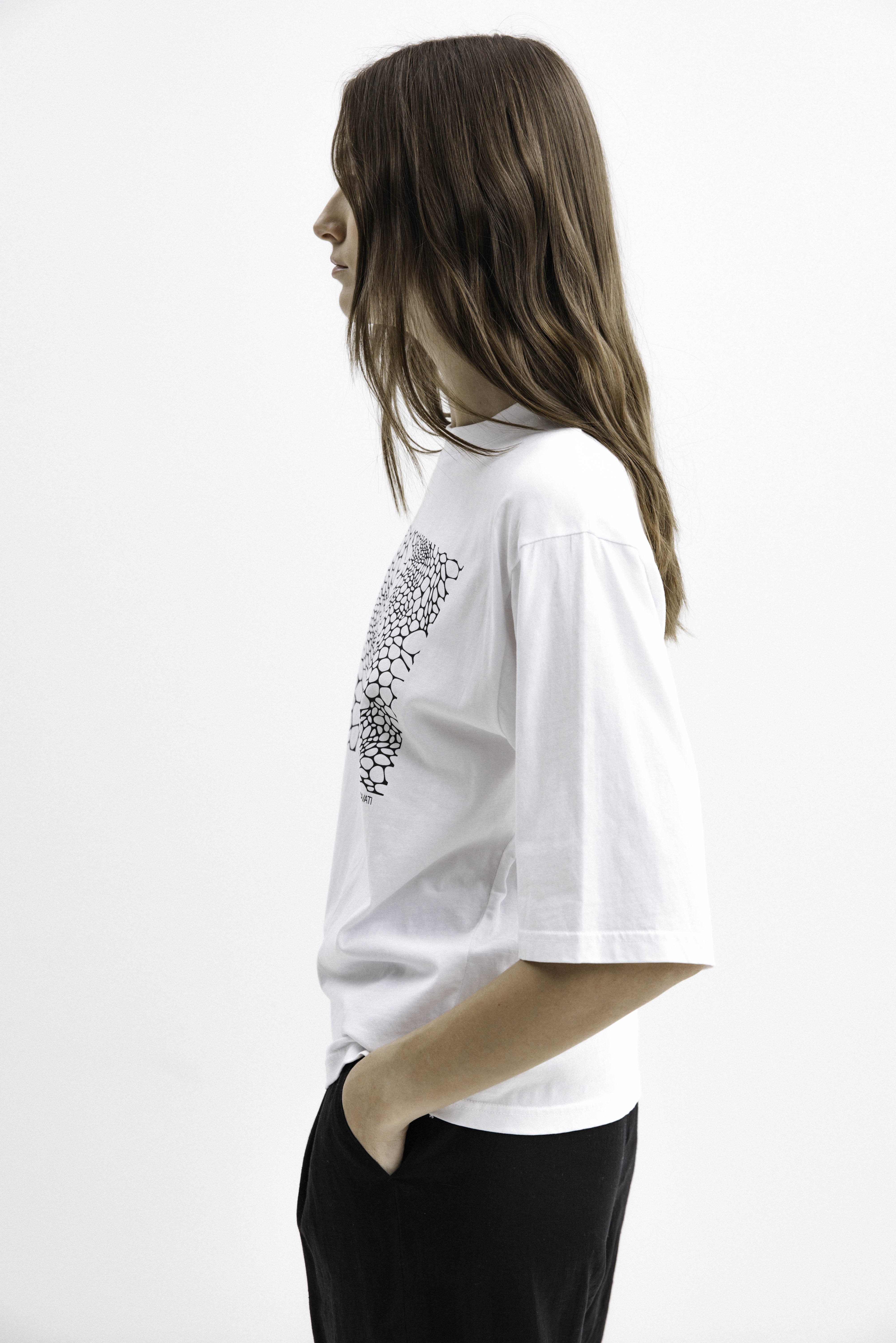 WHITE T-SHIRT WITH PRINT