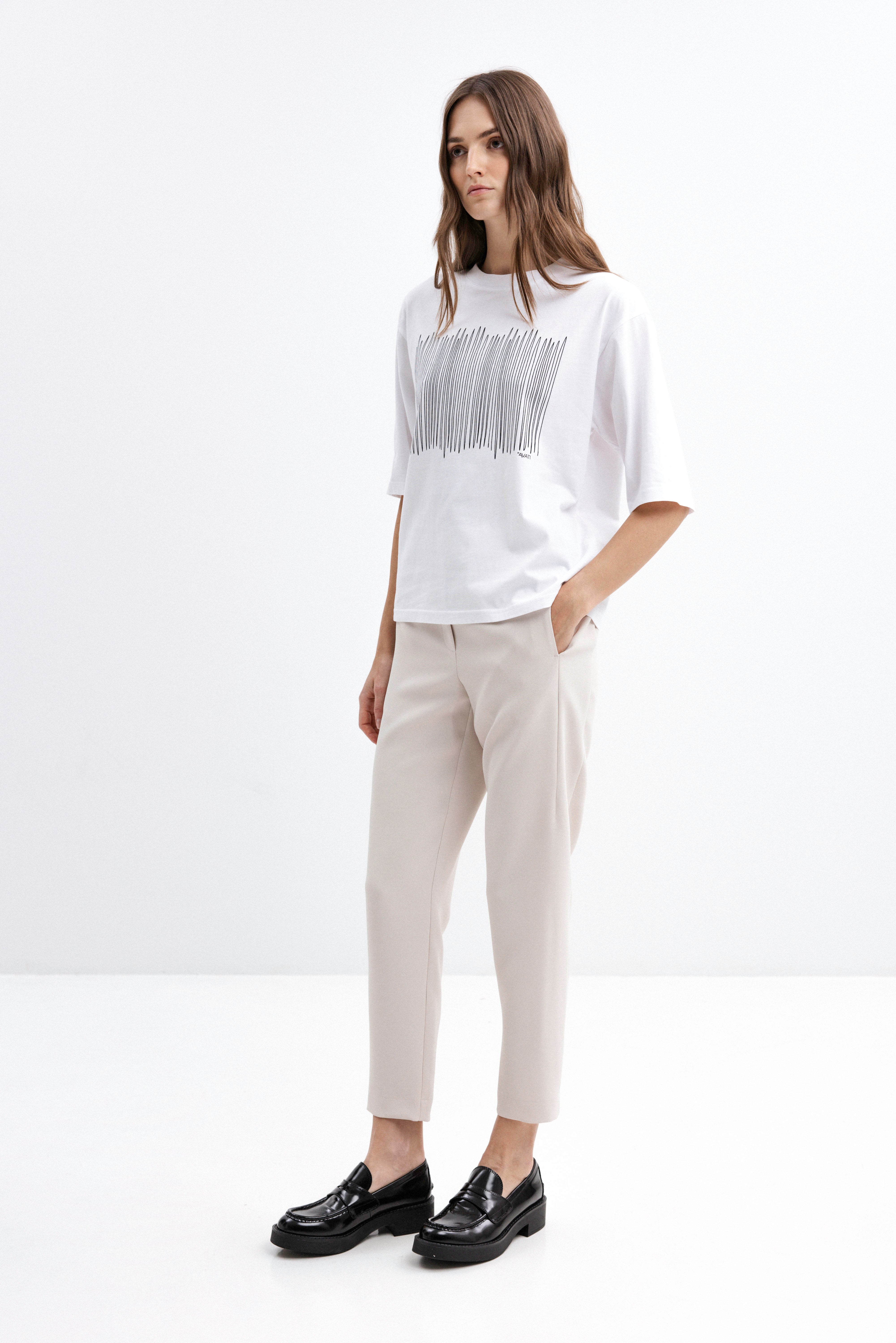 WHITE T-SHIRT WITH PRINT