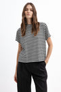 VISCOSE STRIPE T-SHIRT