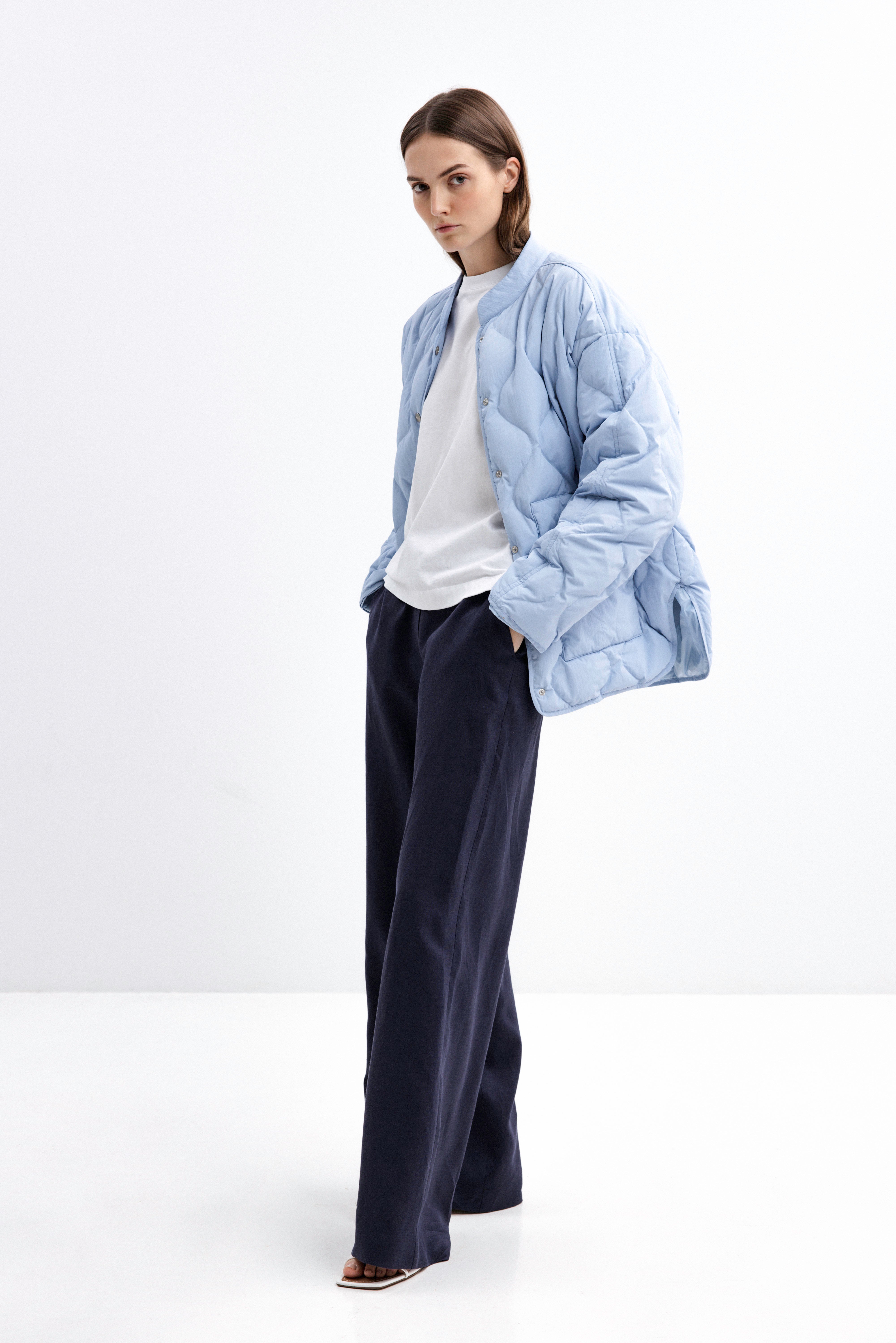 OVERSIZED SKY BLUE DOWN JACKET