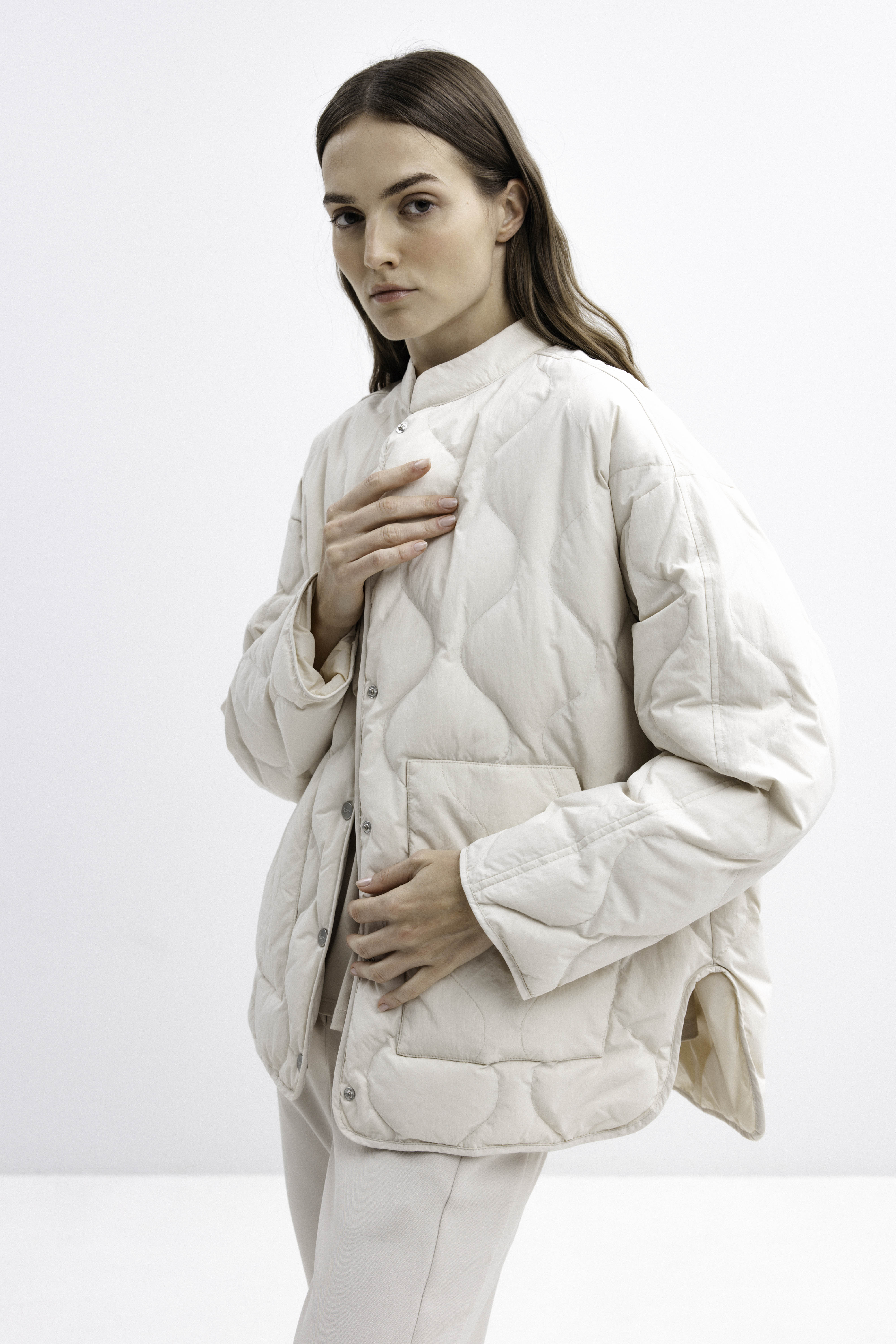 OVERSIZED MILK SHADE DOWN JACKET