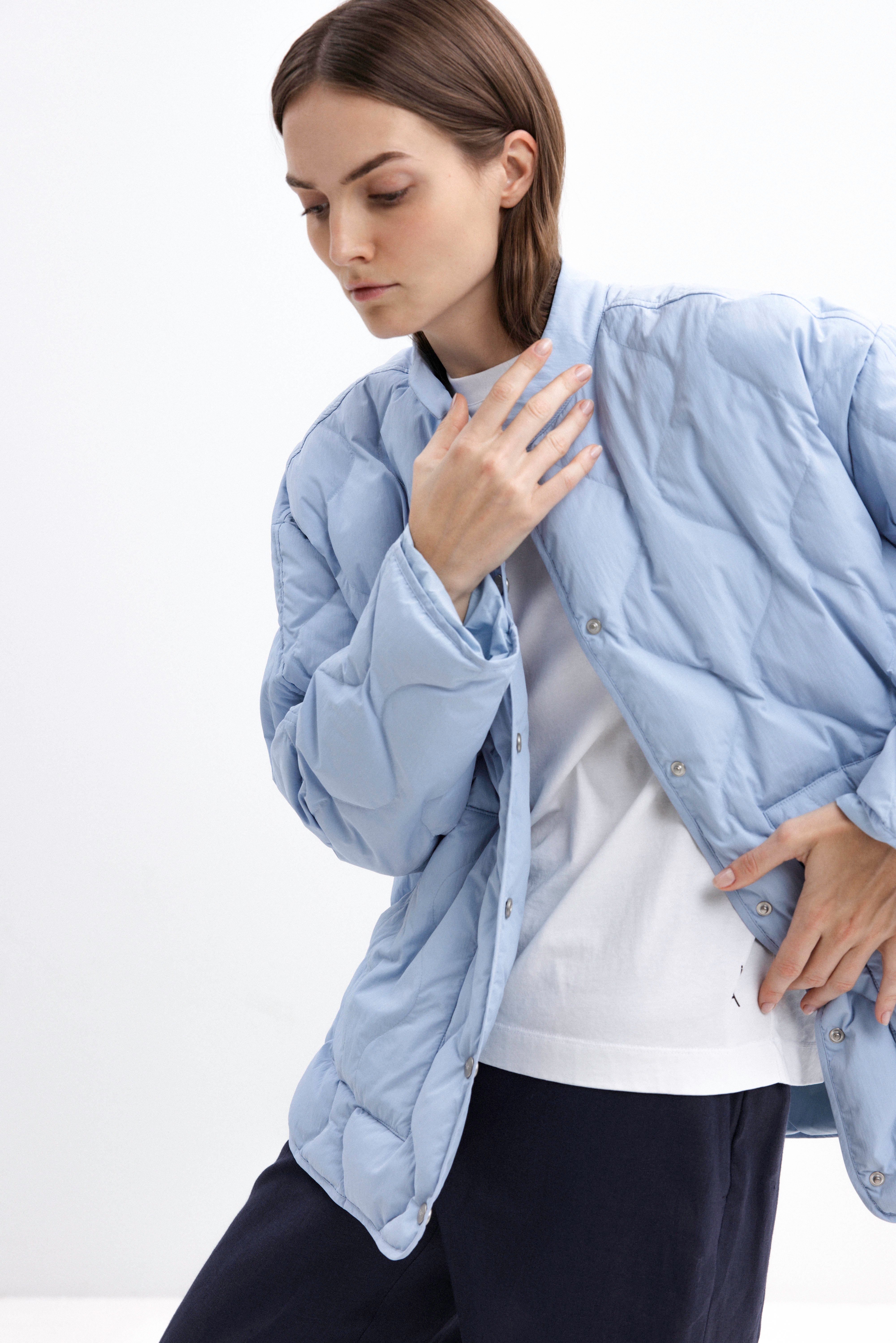 OVERSIZED SKY BLUE DOWN JACKET