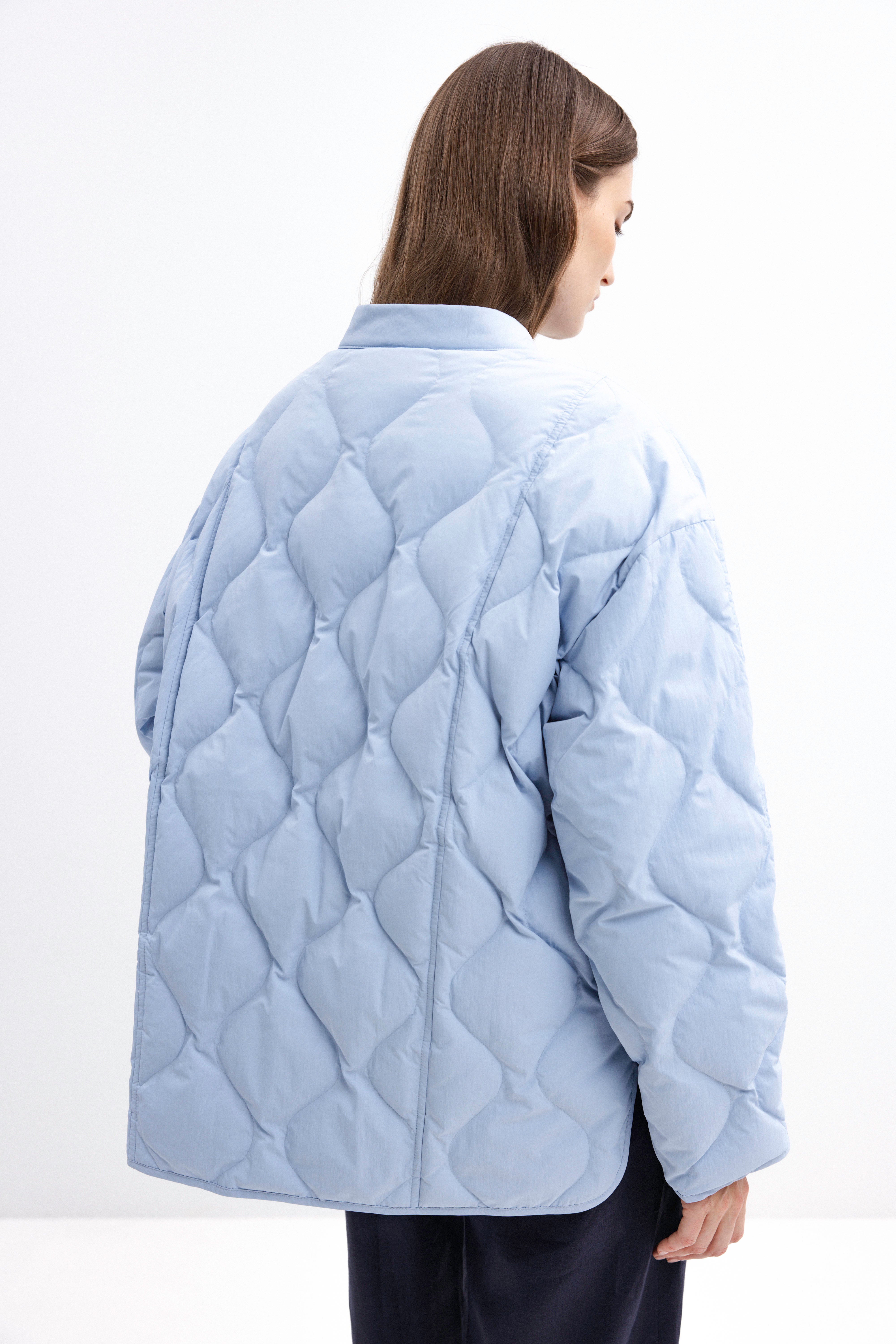 OVERSIZED SKY BLUE DOWN JACKET