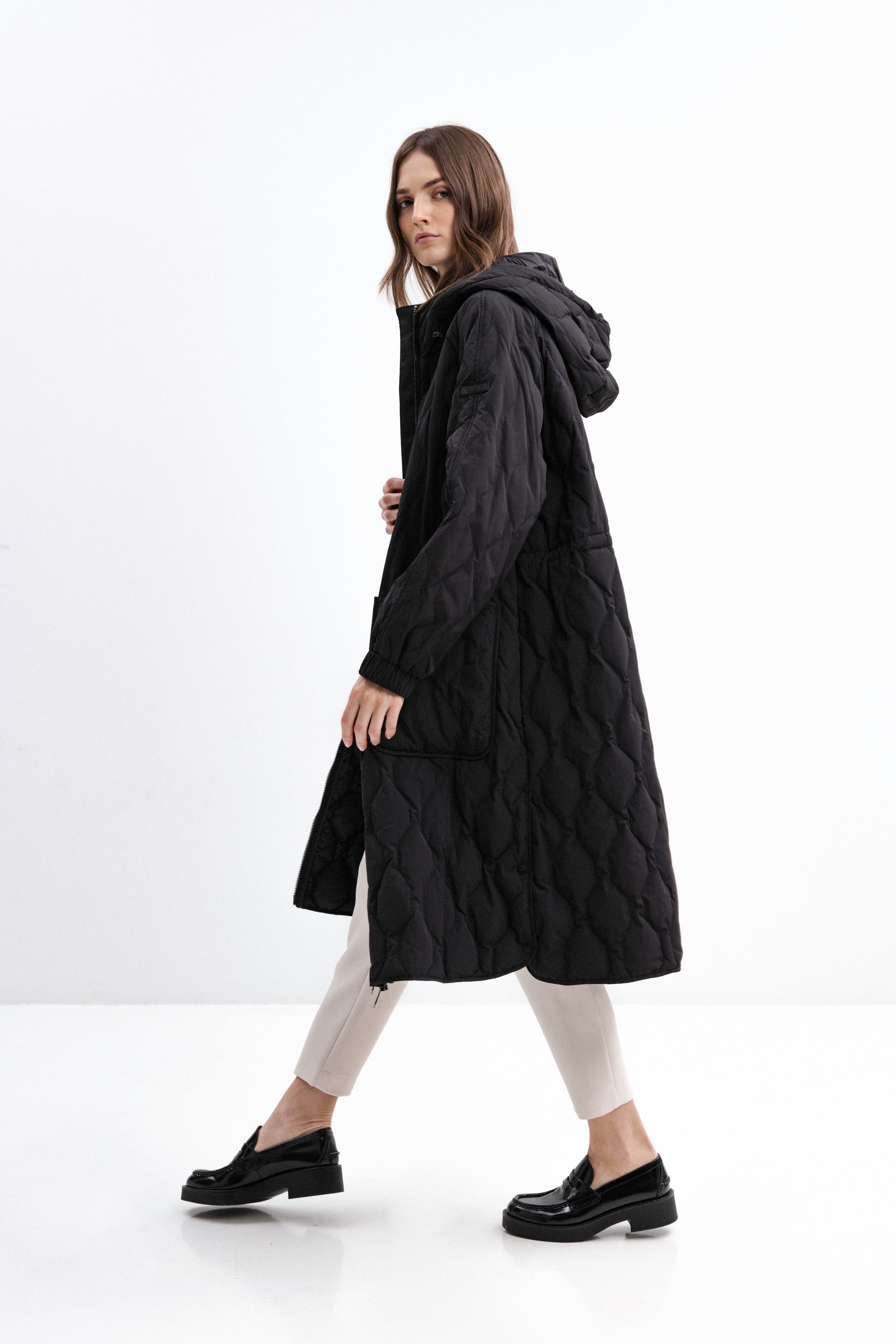 BLACK LONG DOWN JACKET