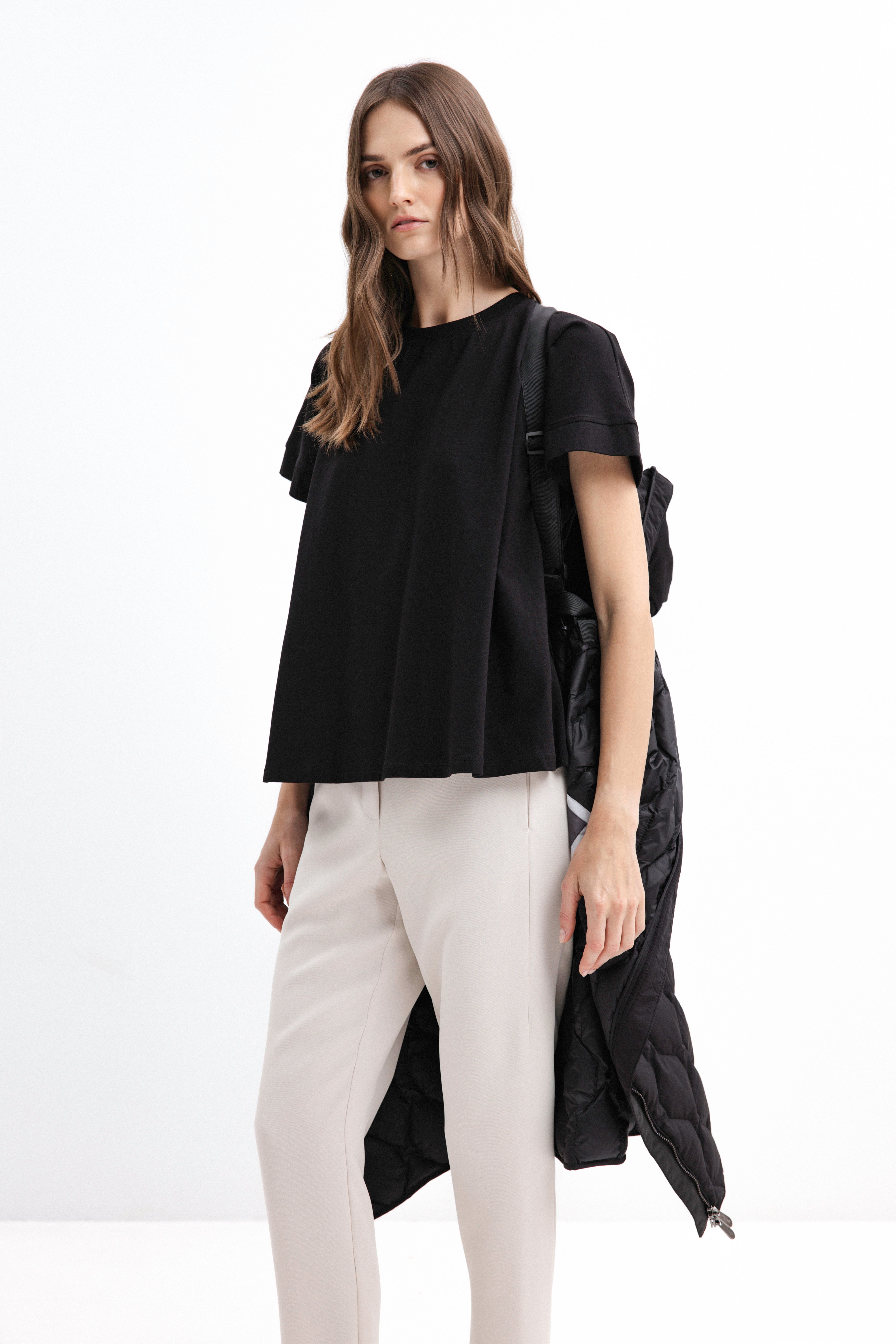 BLACK LONG DOWN JACKET