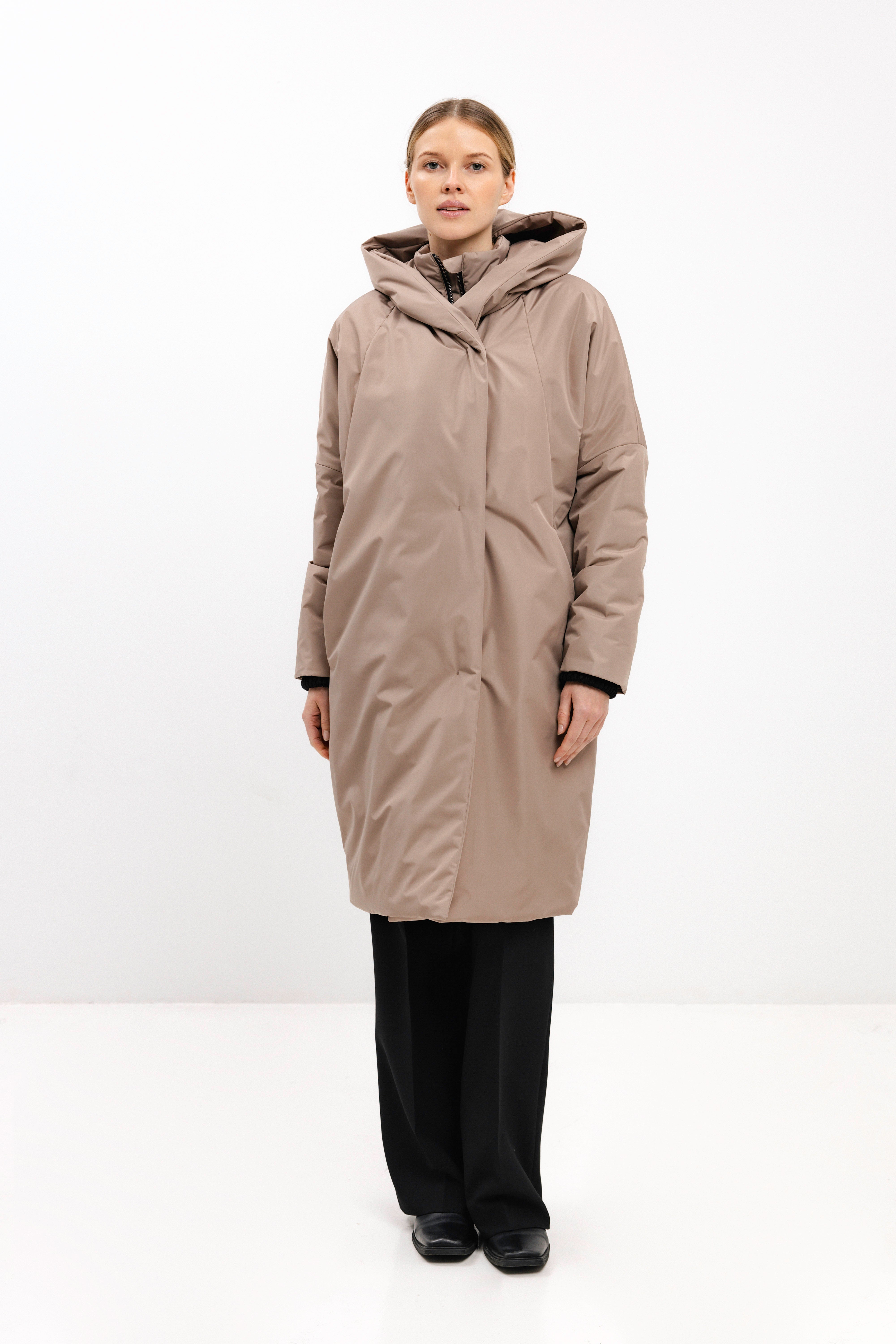 BEIGE COAT WITH CAMEL WOOL