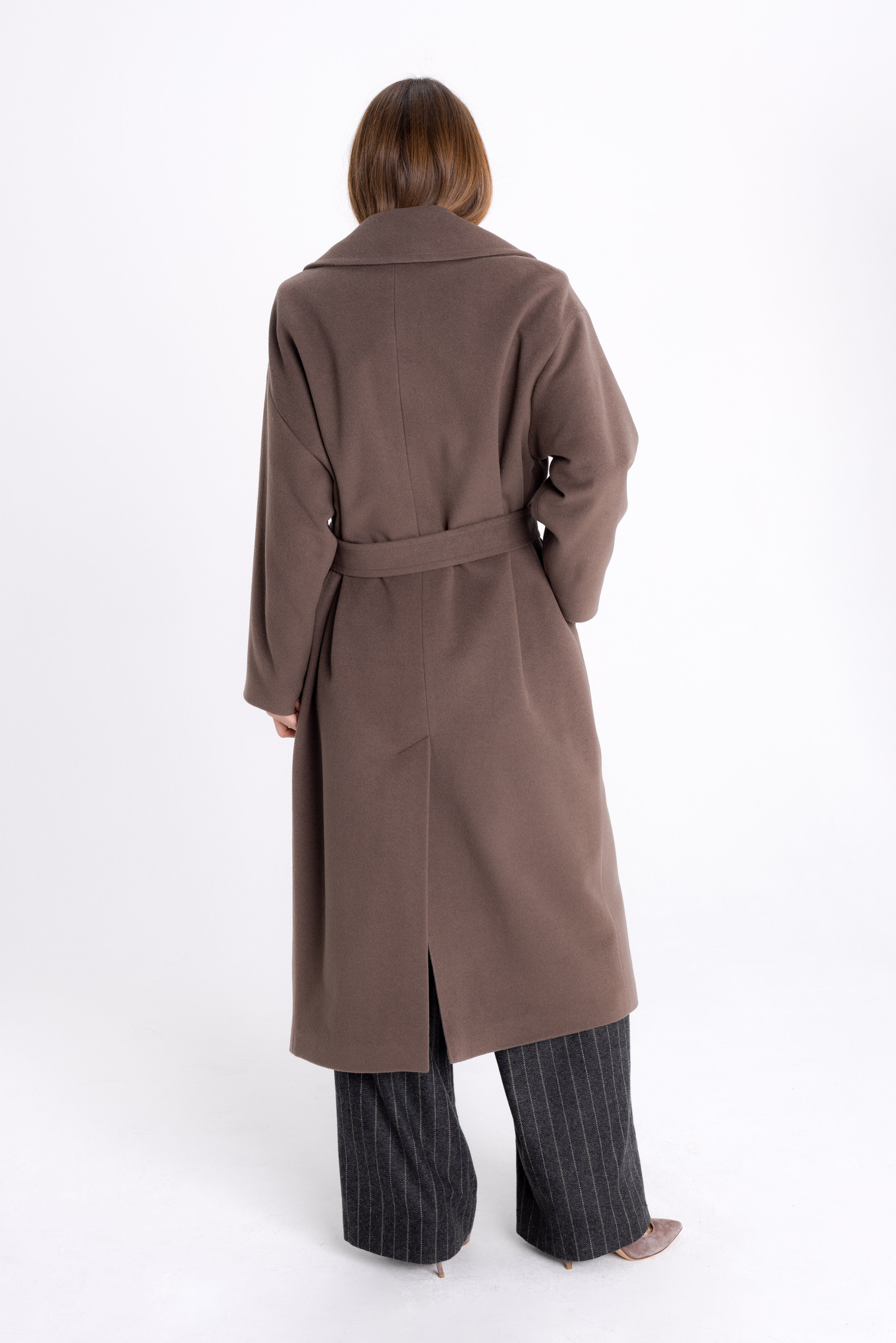 OVERSIZED COCOA COAT WITH CASHMERE