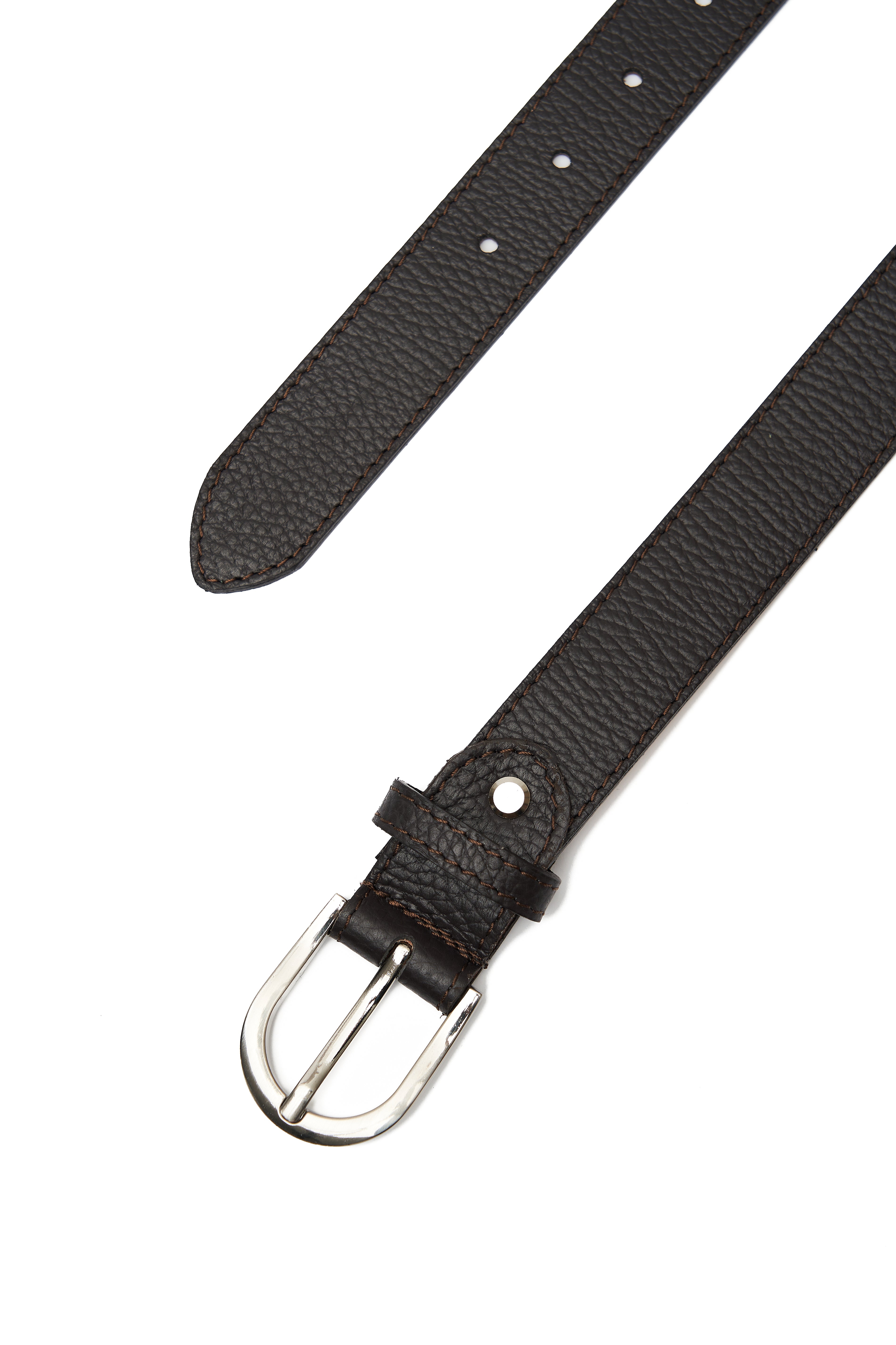 LEATHER HAZEL BELT WITH SILVER DETAILS