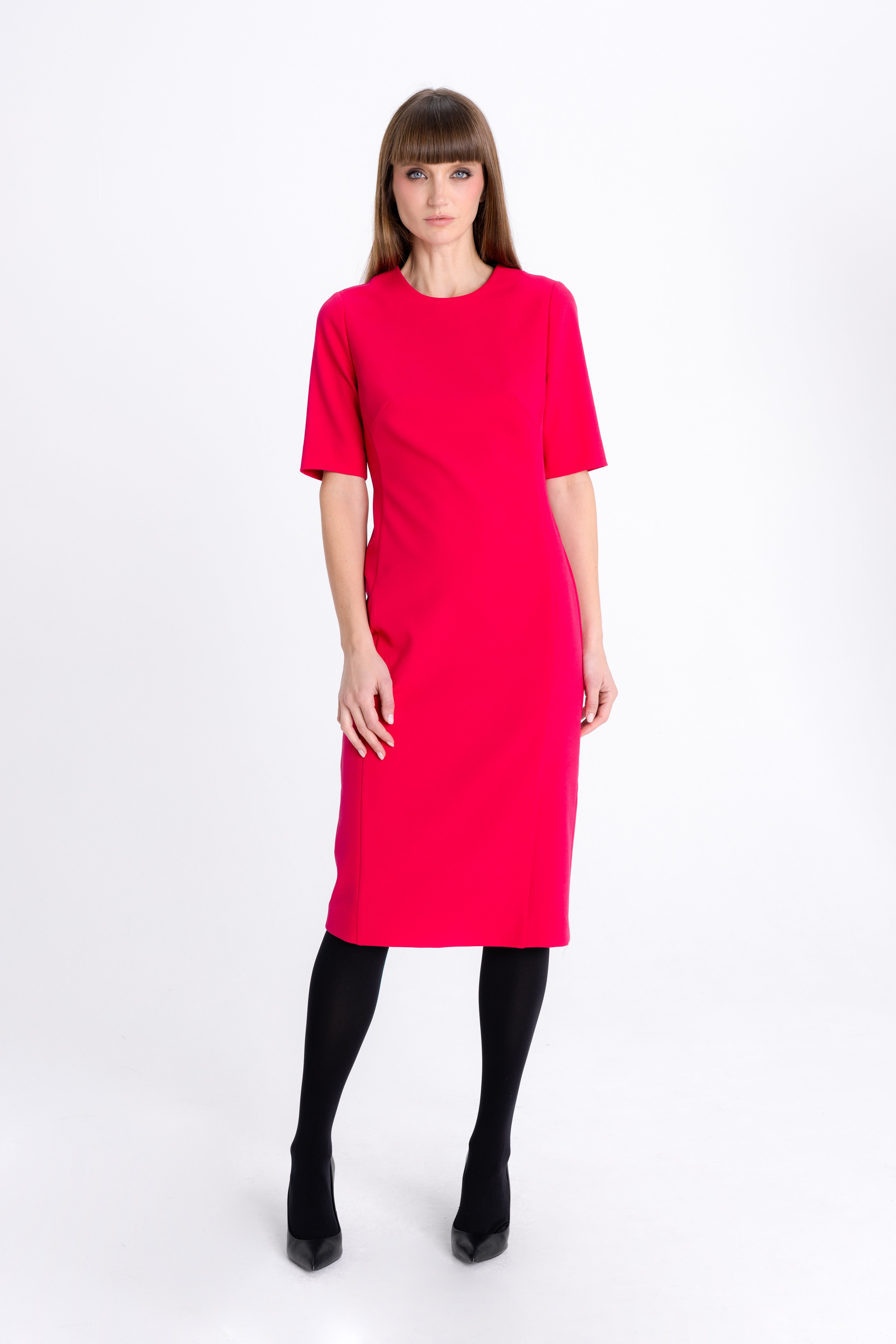 CYCLAMEN FITTED DRESS