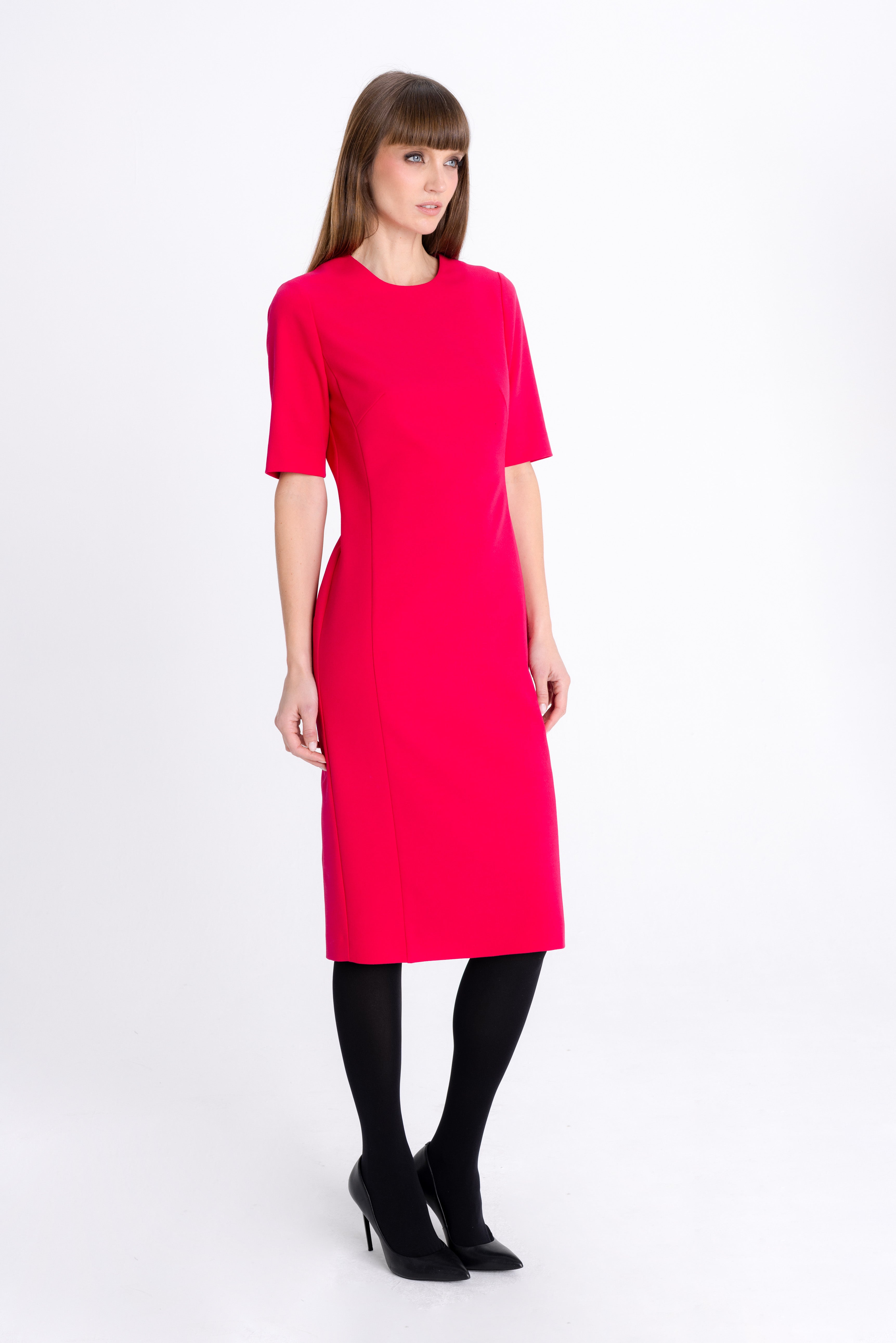 CYCLAMEN FITTED DRESS