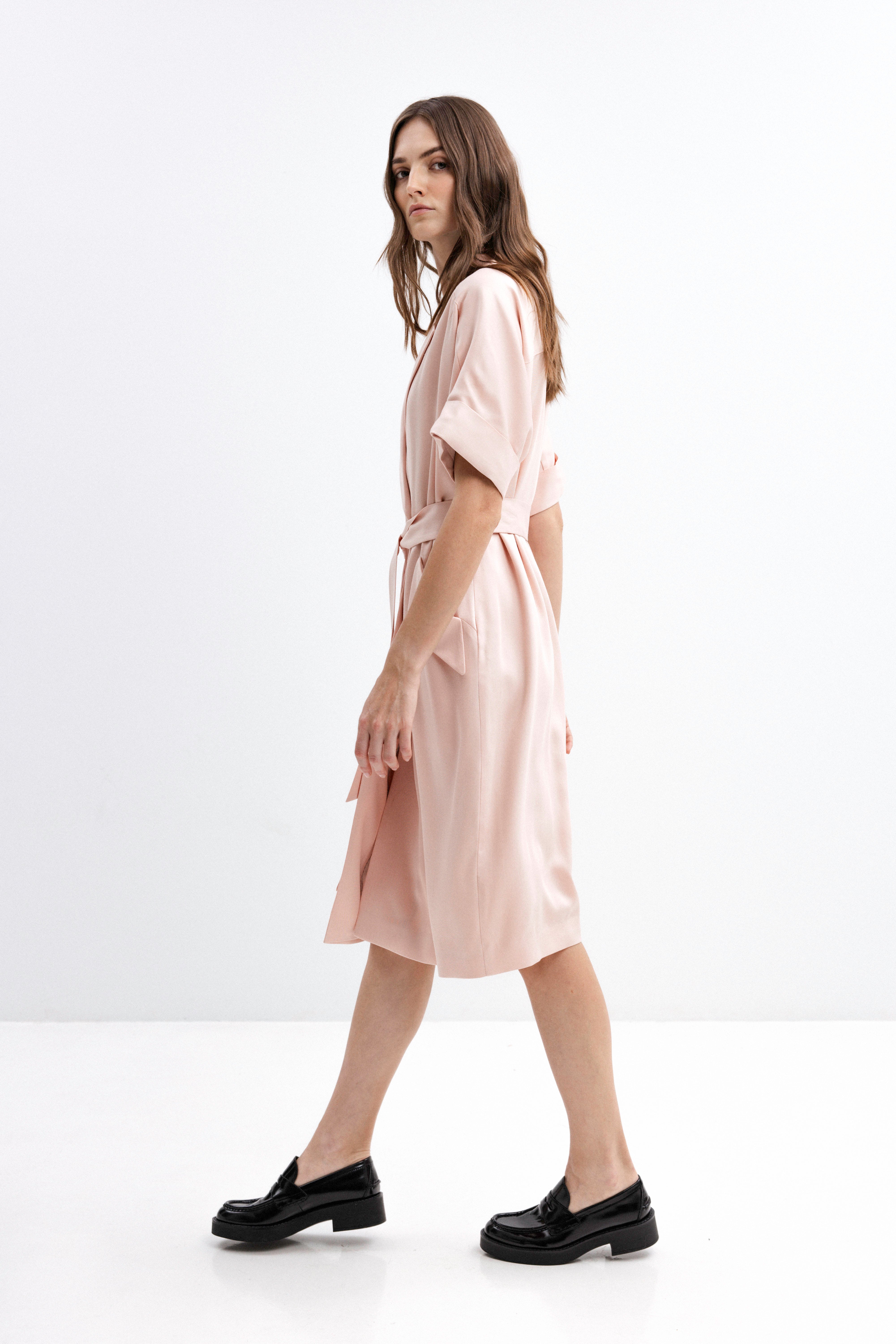 BLUSH ROSE VEST TYPE DRESS