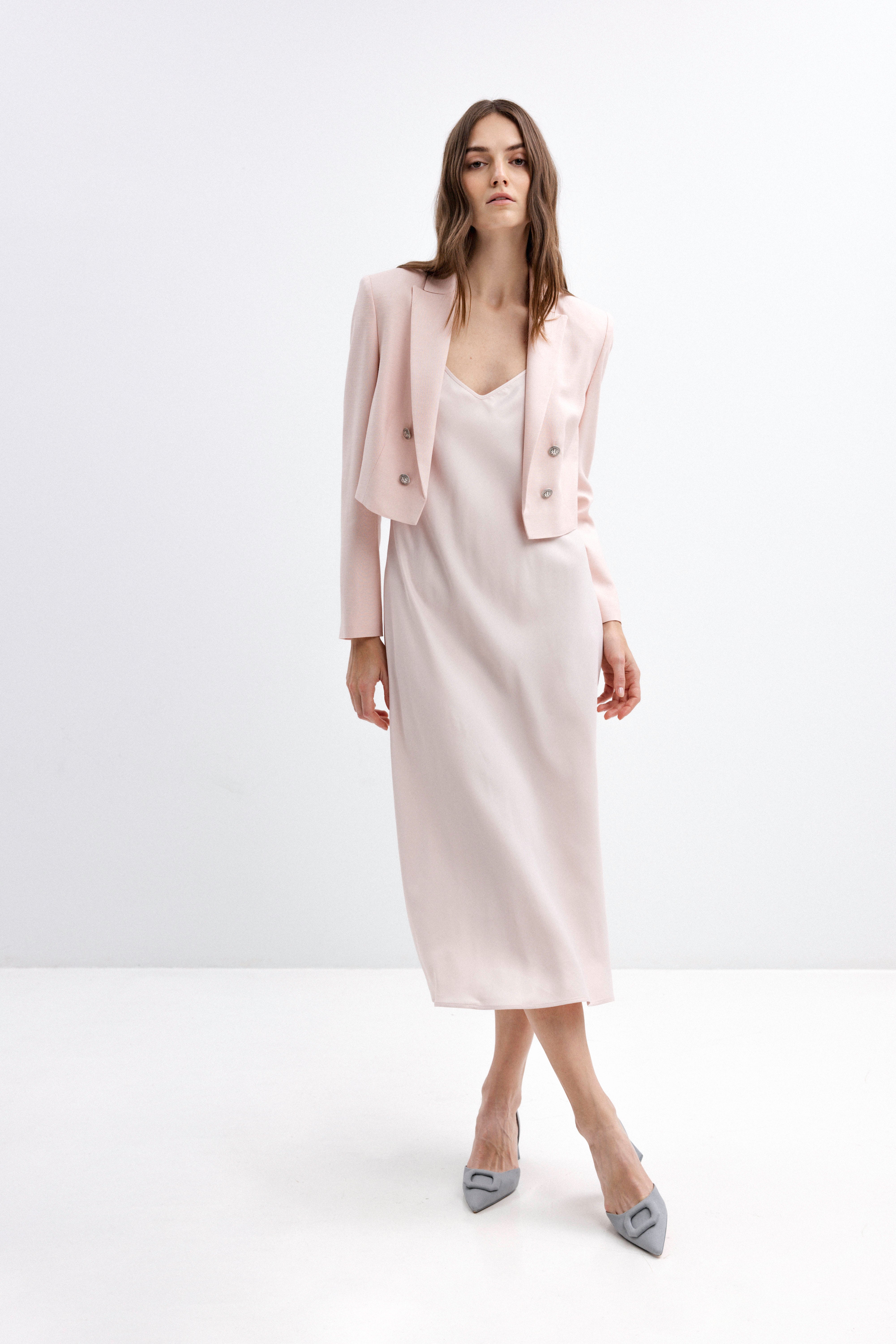 BLUSH ROSE MIDI SLIP DRESS