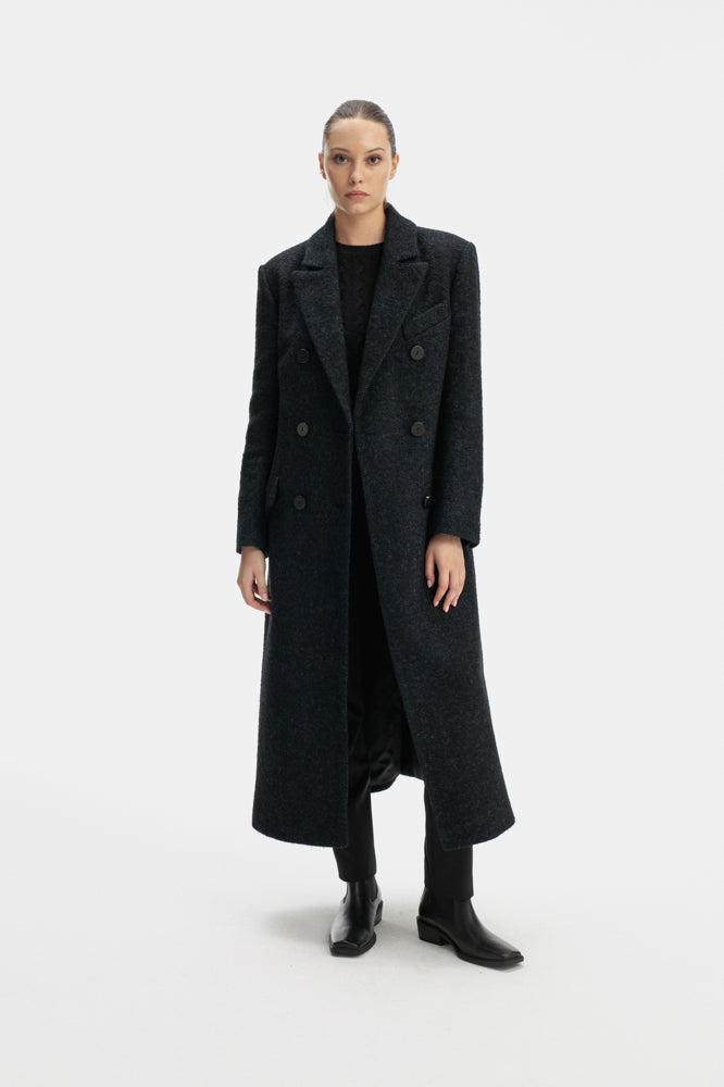 CLASSY NAVY LONG COAT