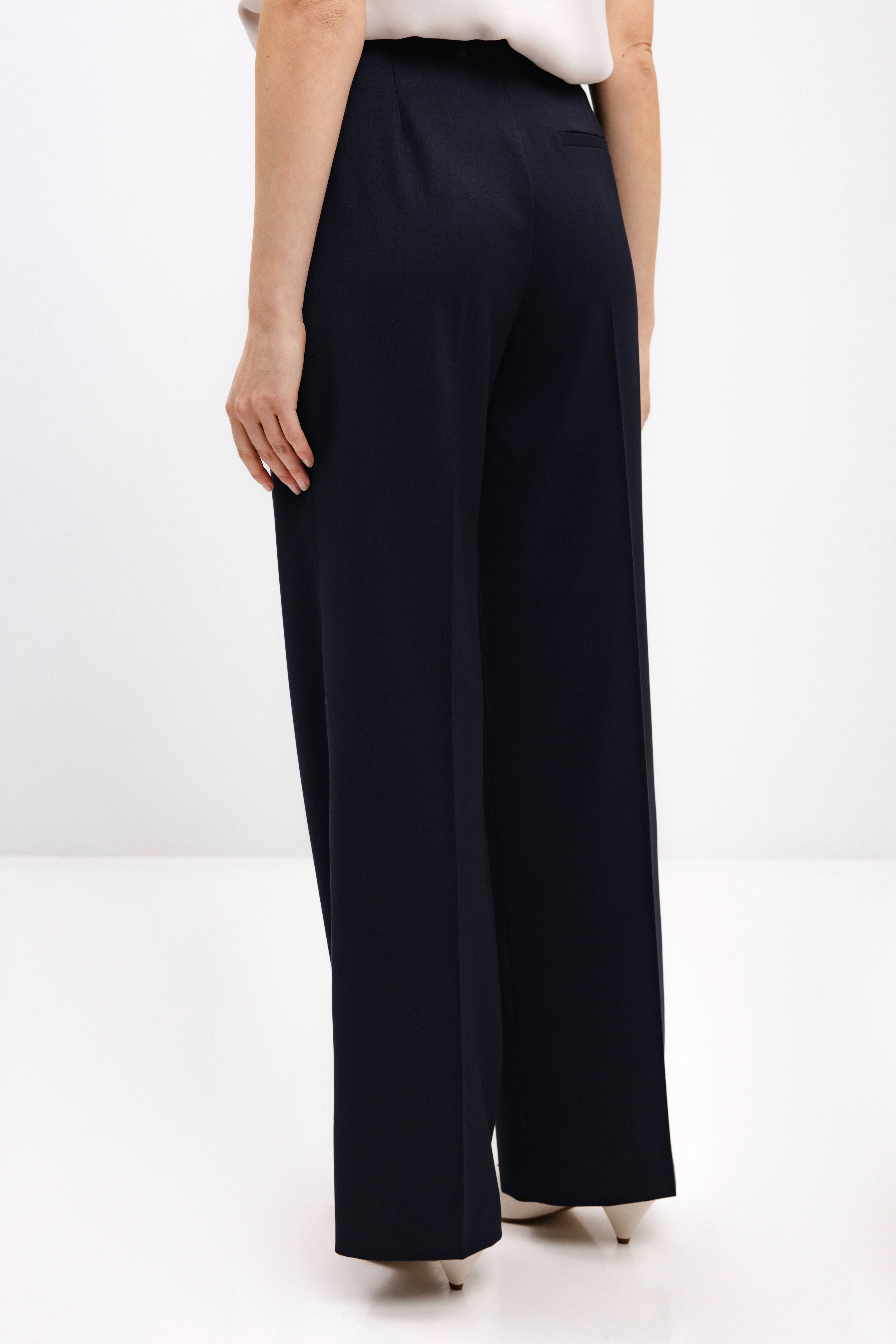 STRAIGHT-LEG NAVY TROUSERS