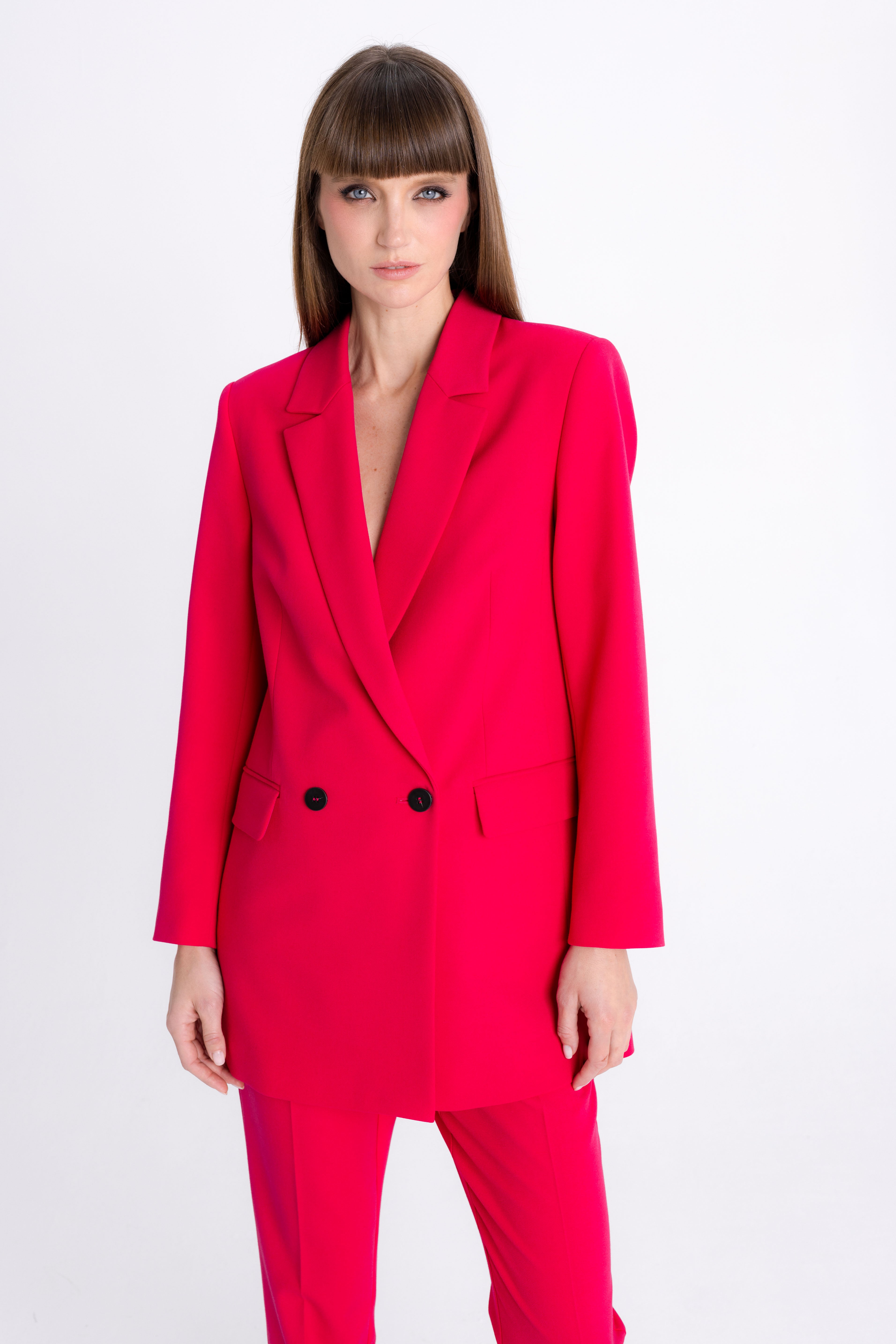 DOUBLE-BREASTED CYCLAMEN BLAZER