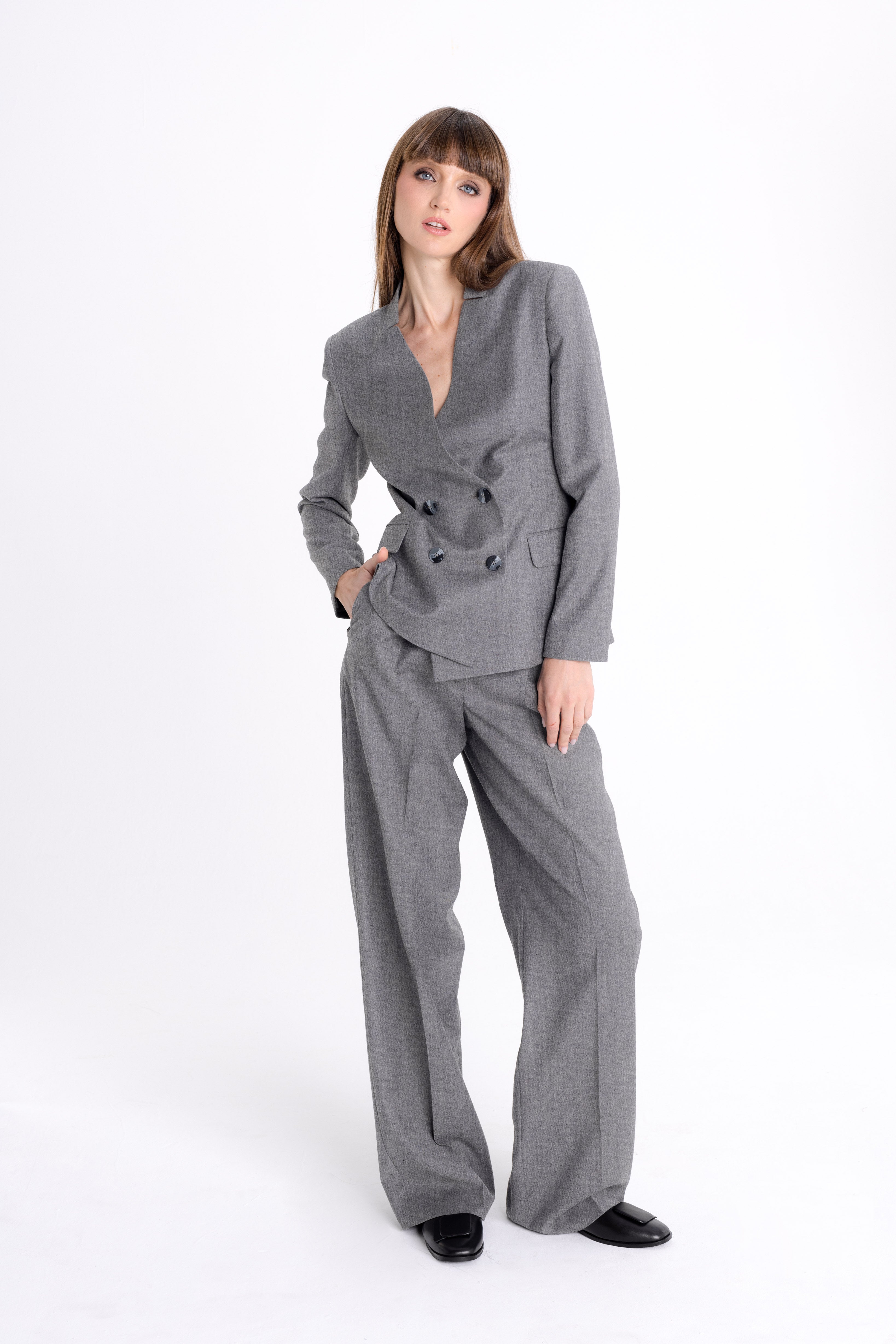 SLIM FIT LIGHT GREY BLAZER