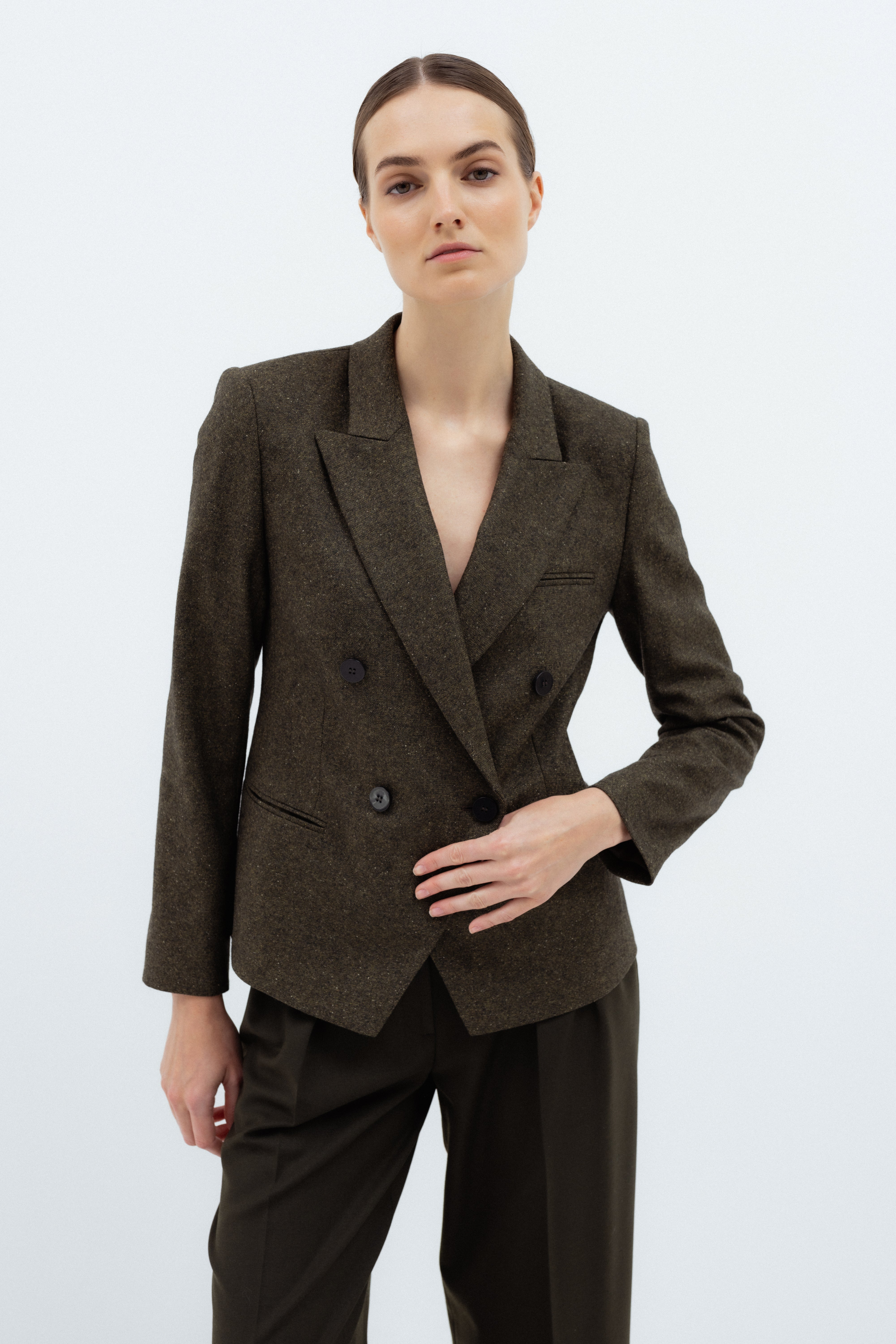 FOREST GREEN FITTED BLAZER