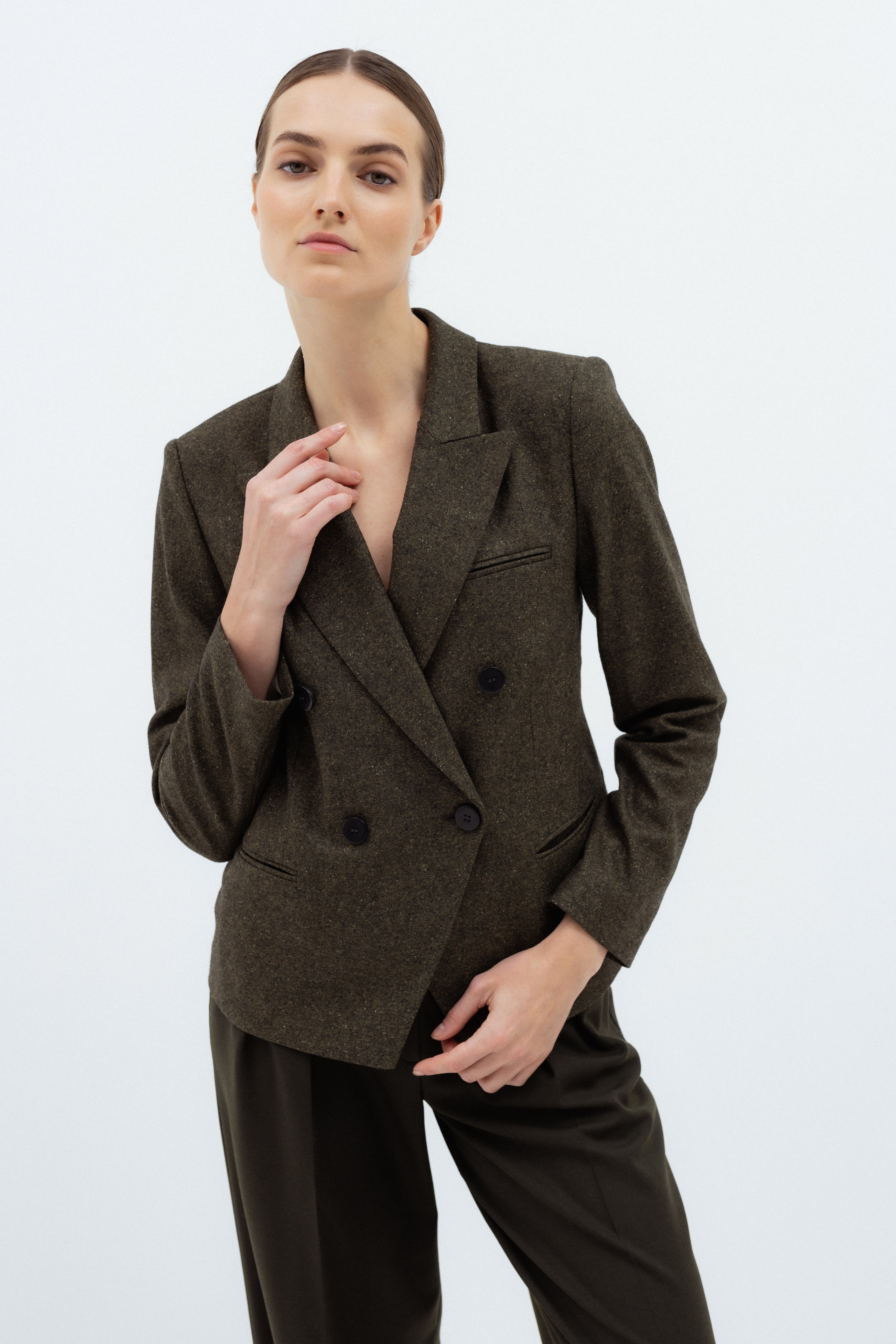 FOREST GREEN FITTED BLAZER