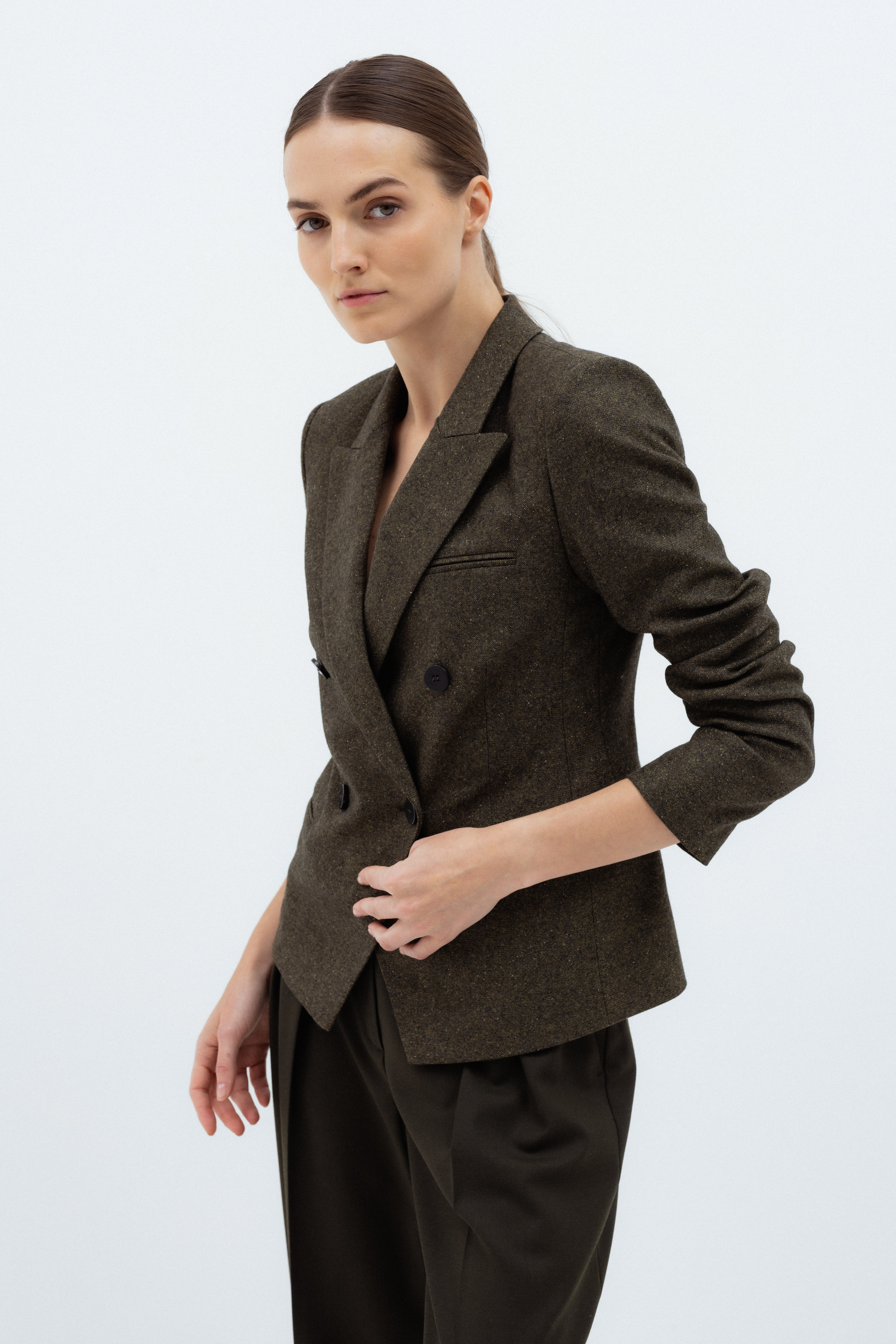 FOREST GREEN FITTED BLAZER