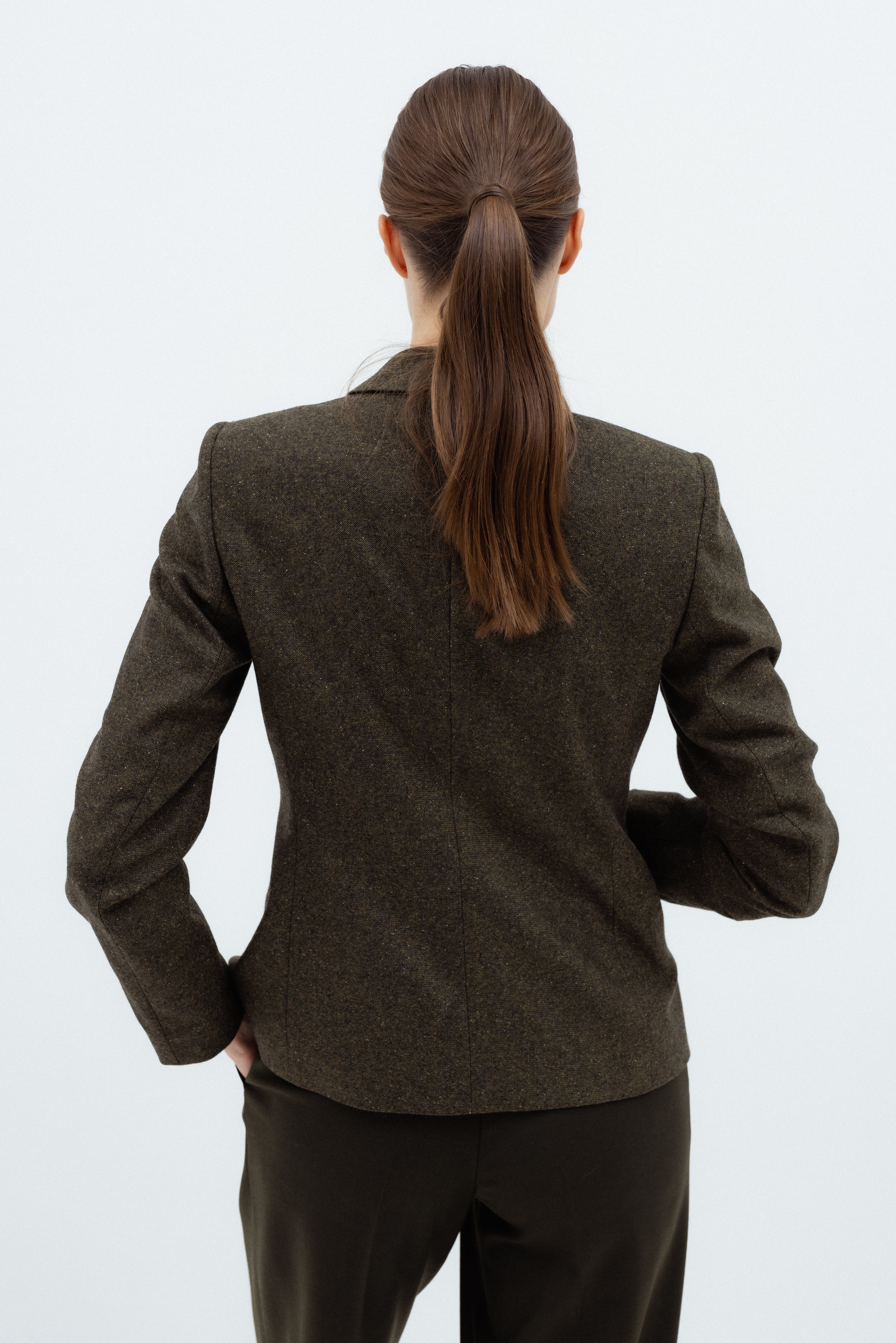 FOREST GREEN FITTED BLAZER