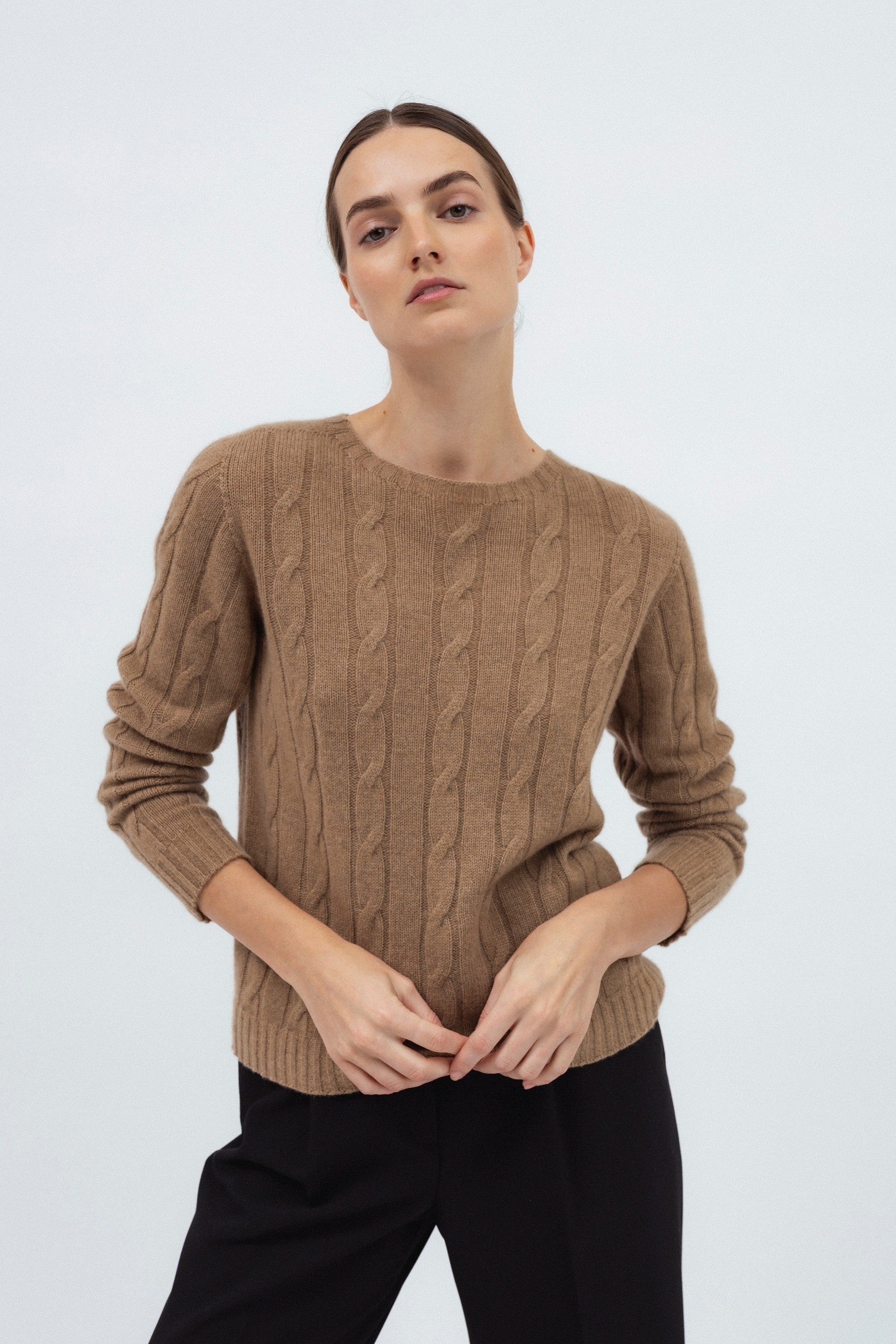 CAMEL CASHMERE SWEATER
